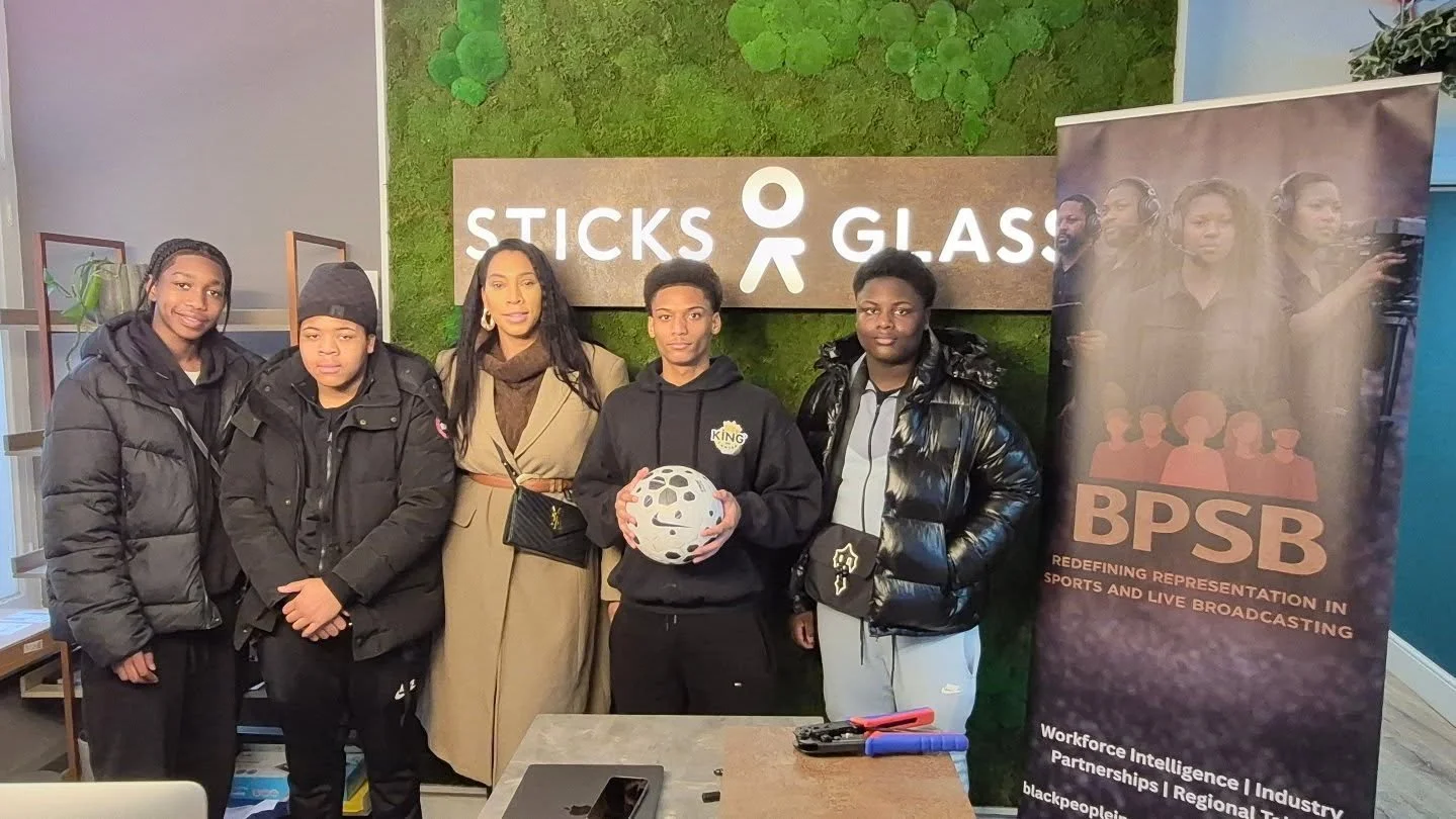 It was an absolute pleasure to welcome the @bhi_ykoc  and @blackhealthinitiative.uk to @sticksandglass and @sg.skillshub on Friday! They got a tour of the place and asked some great questions. Hopefully we've inspired them to explore achievable caree