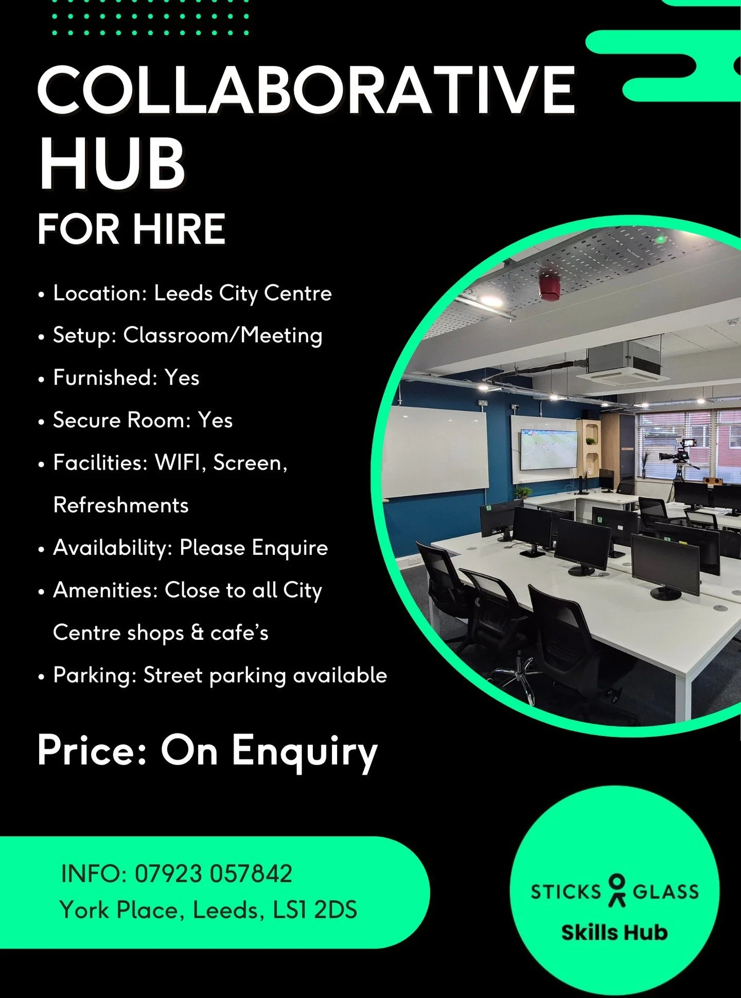 Looking for a fresh, inspiring space to host your next training session or meeting? 🌟

Our Skills Hub Training Room offers a unique and vibrant environment designed to spark creativity and collaboration.

Not only is it the perfect setting for our t