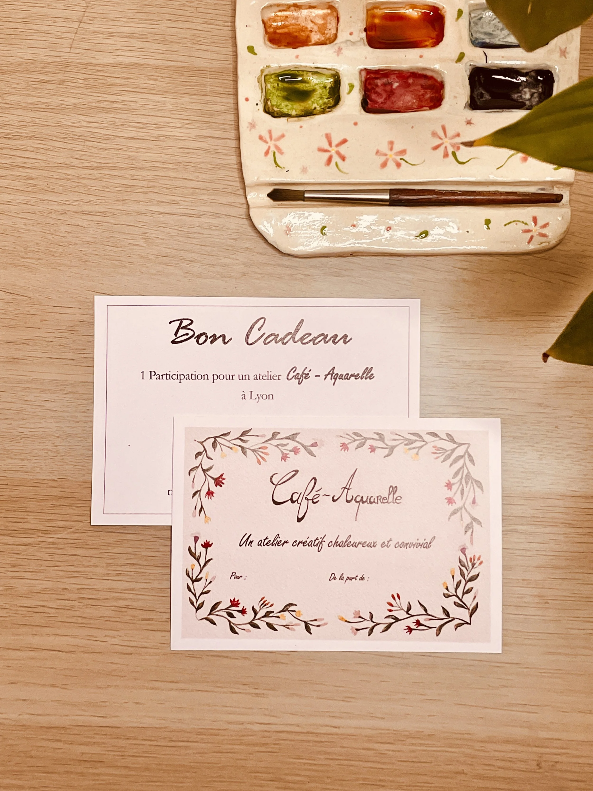 Bon cadeau atelier "café-aquarelle"