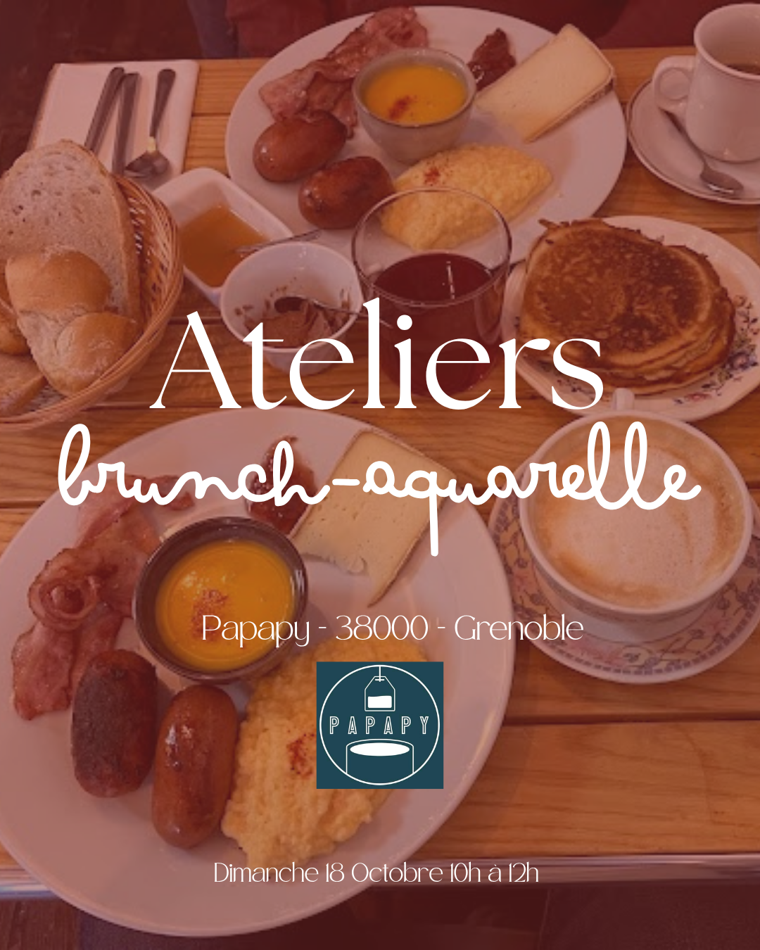 Atelier " Brunch-Aquarelle"  18 oct - Grenoble