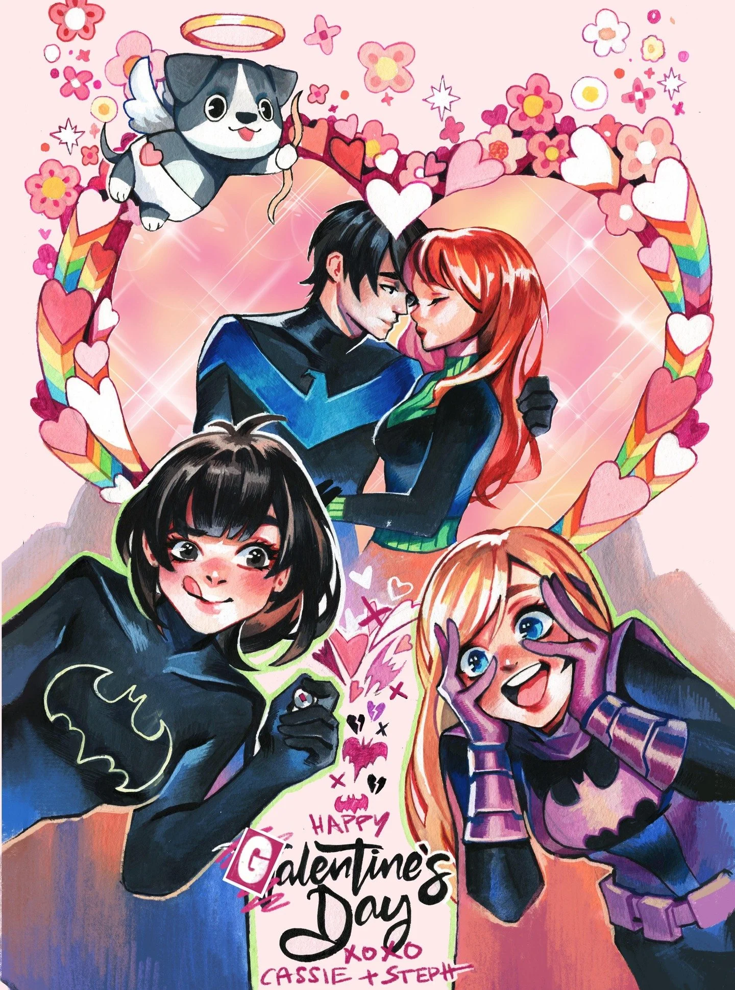 Happy Happy Galentine's/Valentine's Day you cuties! ☺️💖💐
.
.
.
.
.
#art #artph #illustration #batgirls #cassandracain