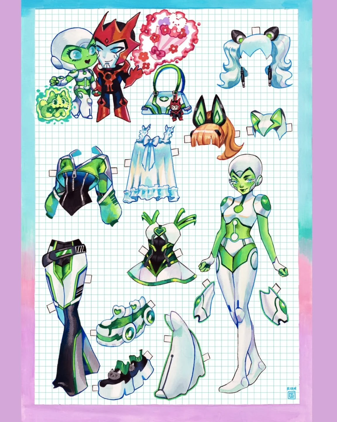 Here's another Paper Doll cover I did for Green Lantern Corps #14! This is my favorite one so far, Aya is definitely one of my faves! ☺️ Hope you guys like it as much as I had fun drawing it!

As always thanks to my awesome editors @writeneski and Ji