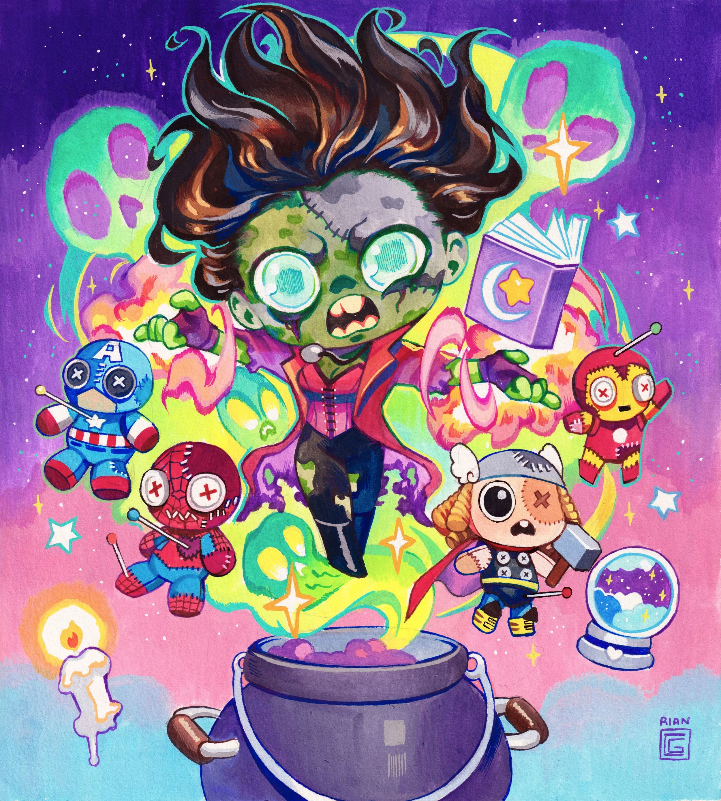 Chibi Zombie Scarlet Witch (Rian Gonzales Variant)