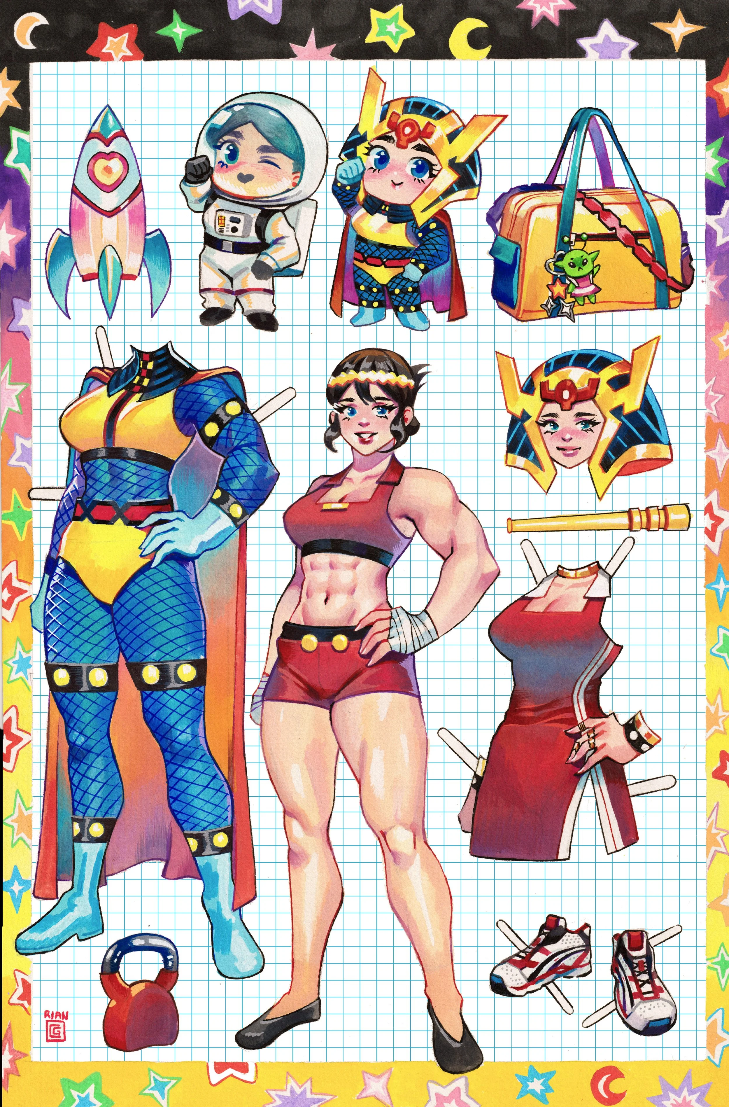 Birds of Prey #22 (Rian Gonzales Paper Doll Cover)