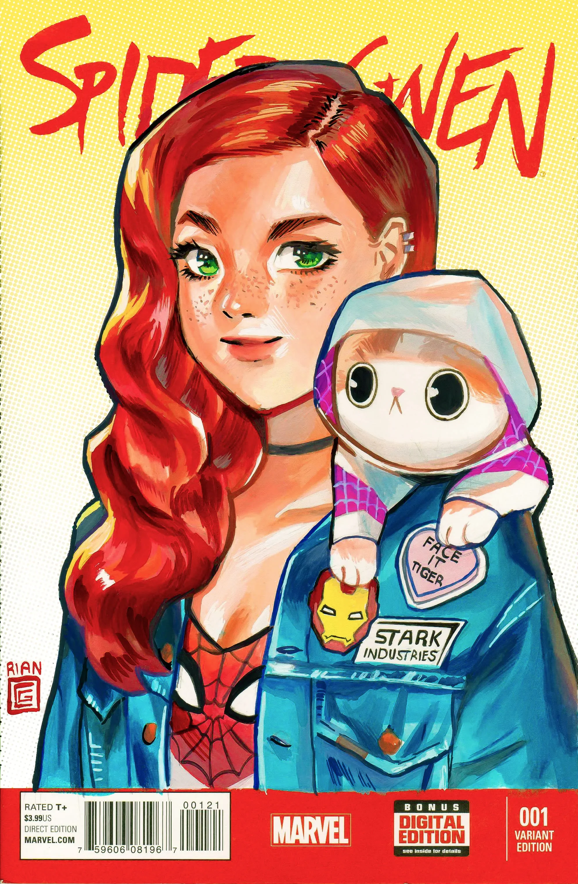 Mary Jane with Spider-Gwen cat 