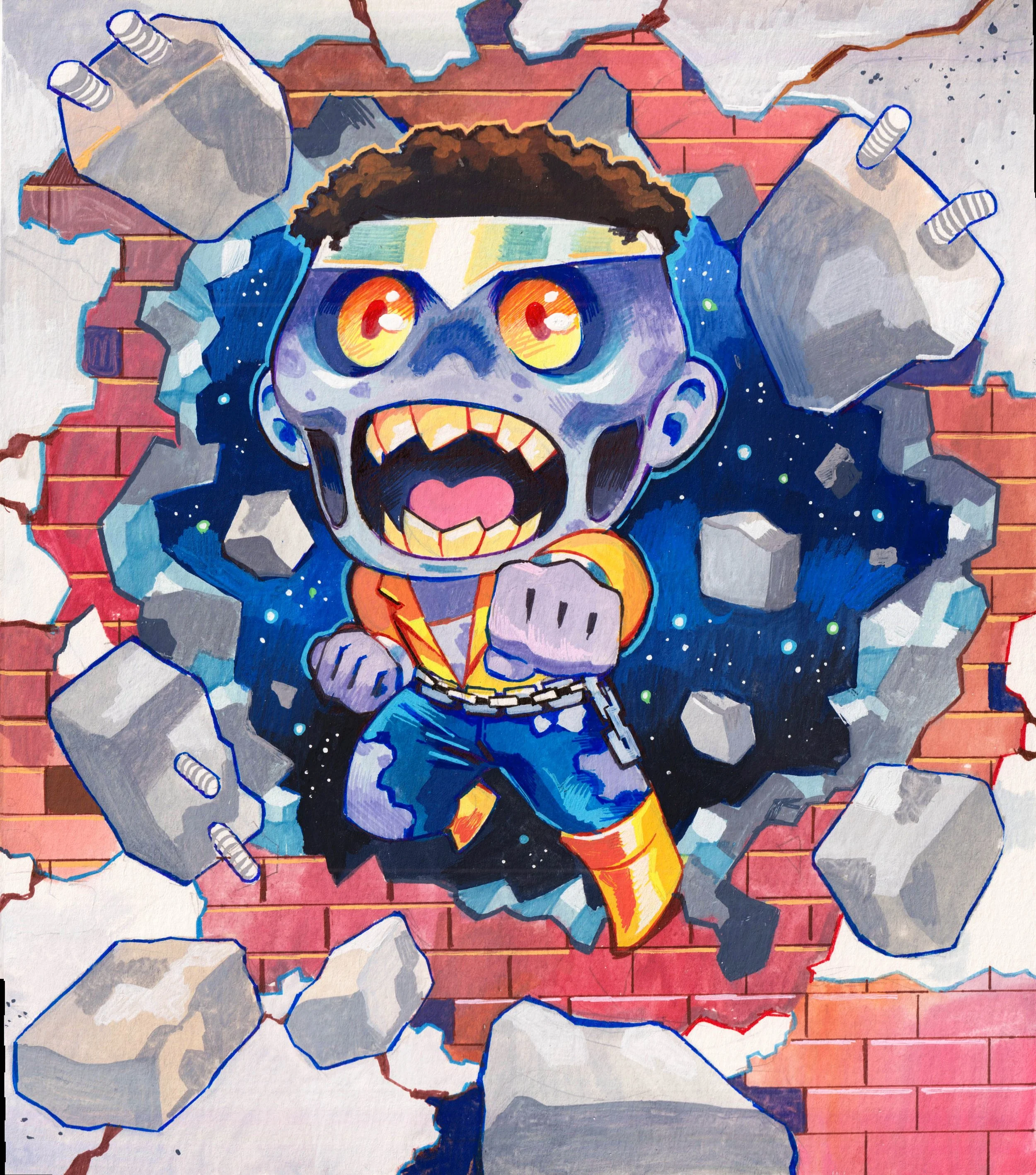Chibi Zombie Power Man (Rian Gonzales Variant)