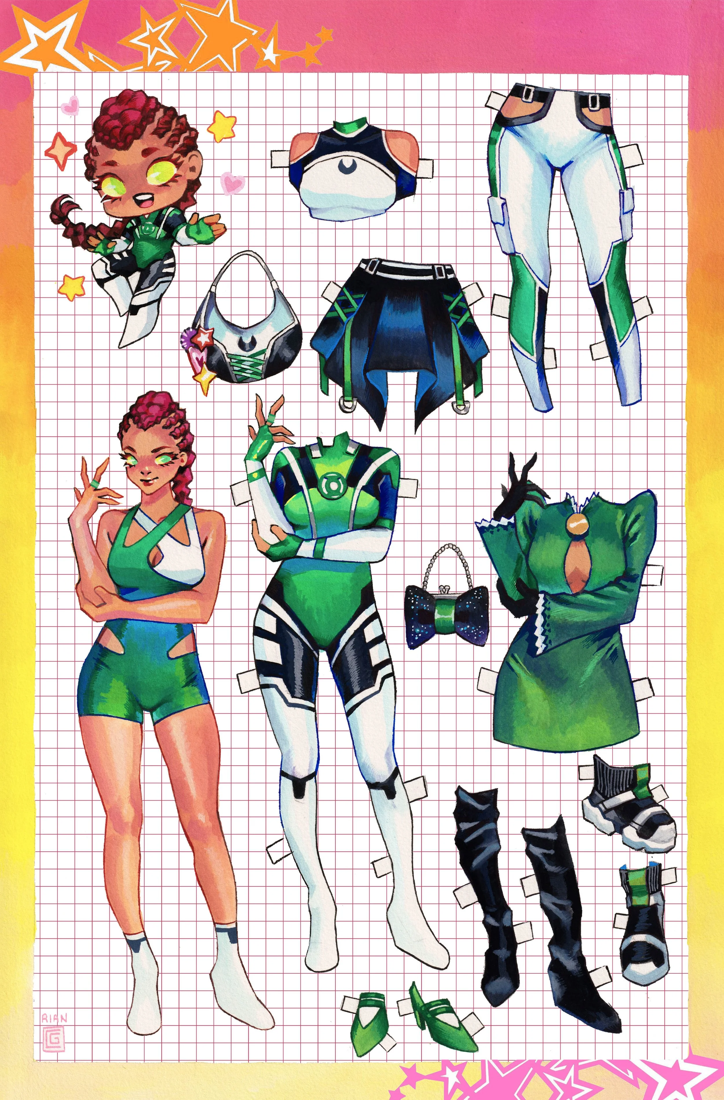 Green Lantern Corps Vol 4 #13 Cover B (Rian Gonzales Paper Doll Variant)