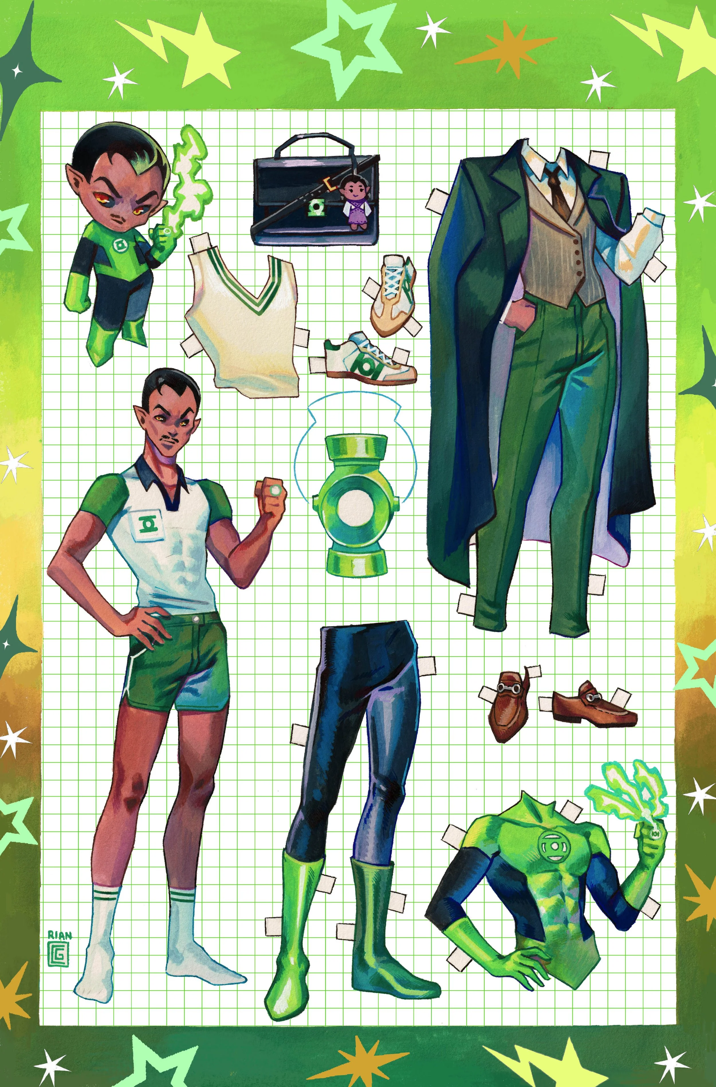 GREEN LANTERN CORPS #10  (Sinestro Paper Doll Cover)