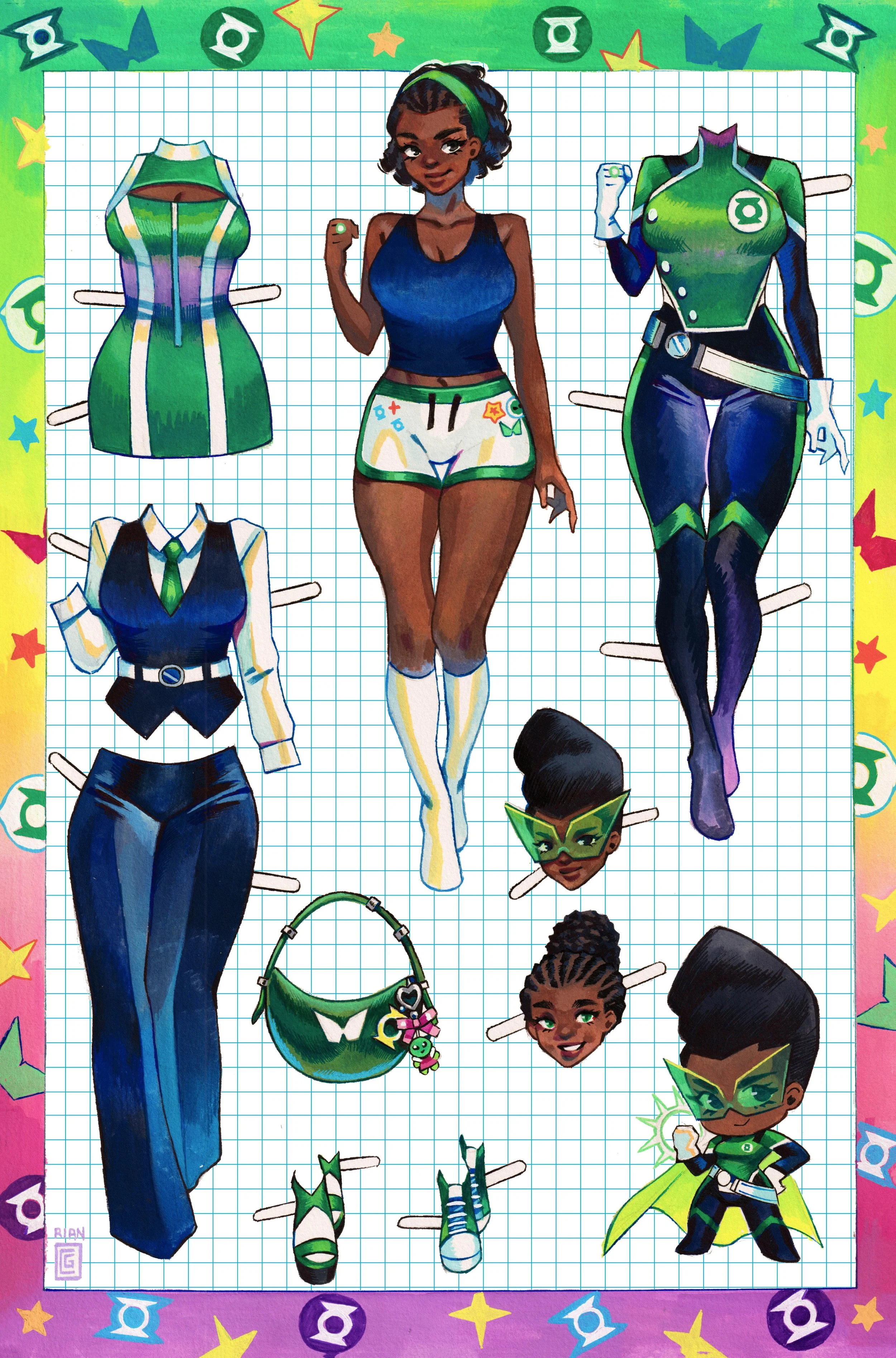 GREEN LANTERN CORPS #8 (Jo Mullein Paper Doll Cover)