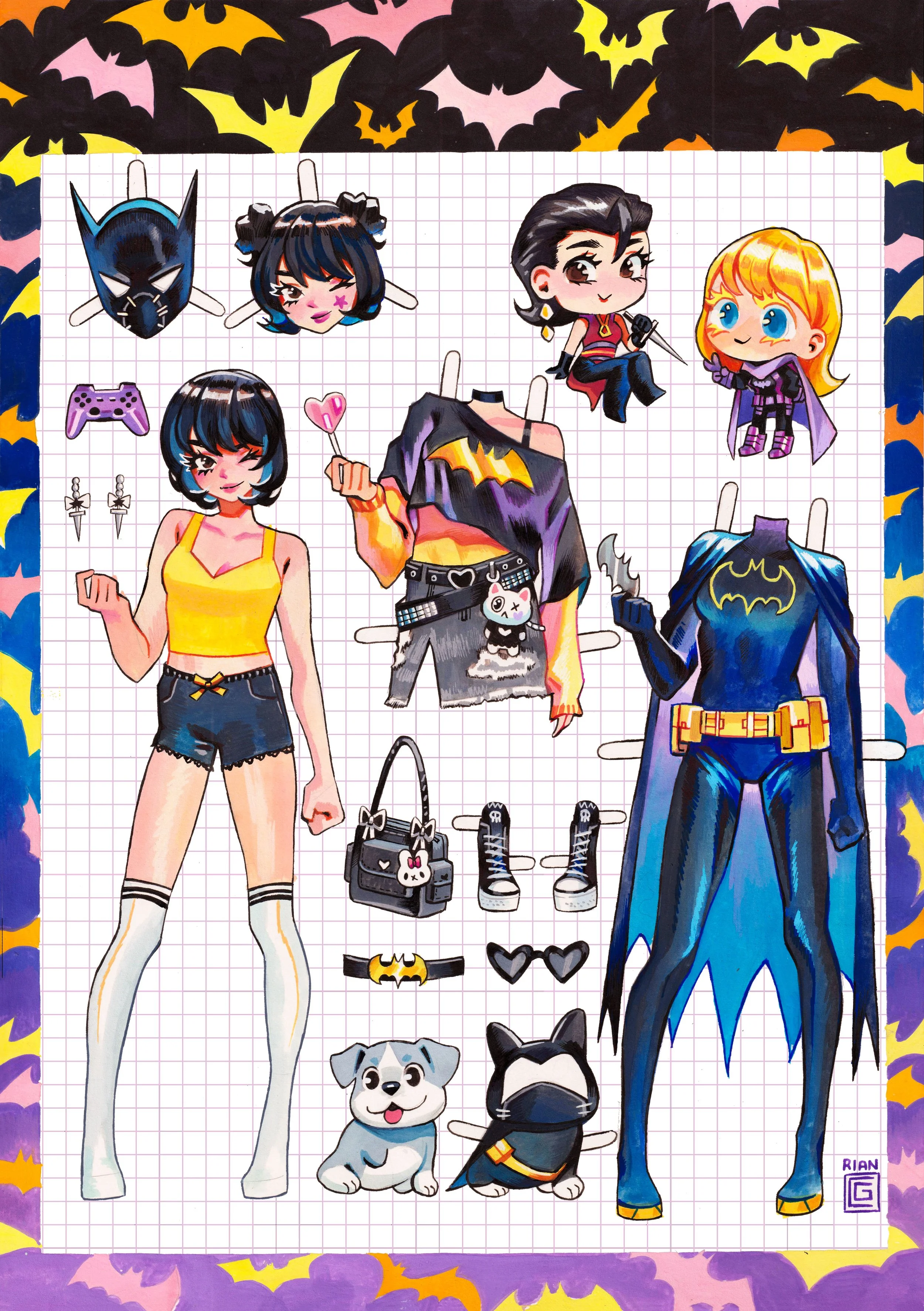 Batgirl #12 (Rian Gonzales Paper Doll Cover)