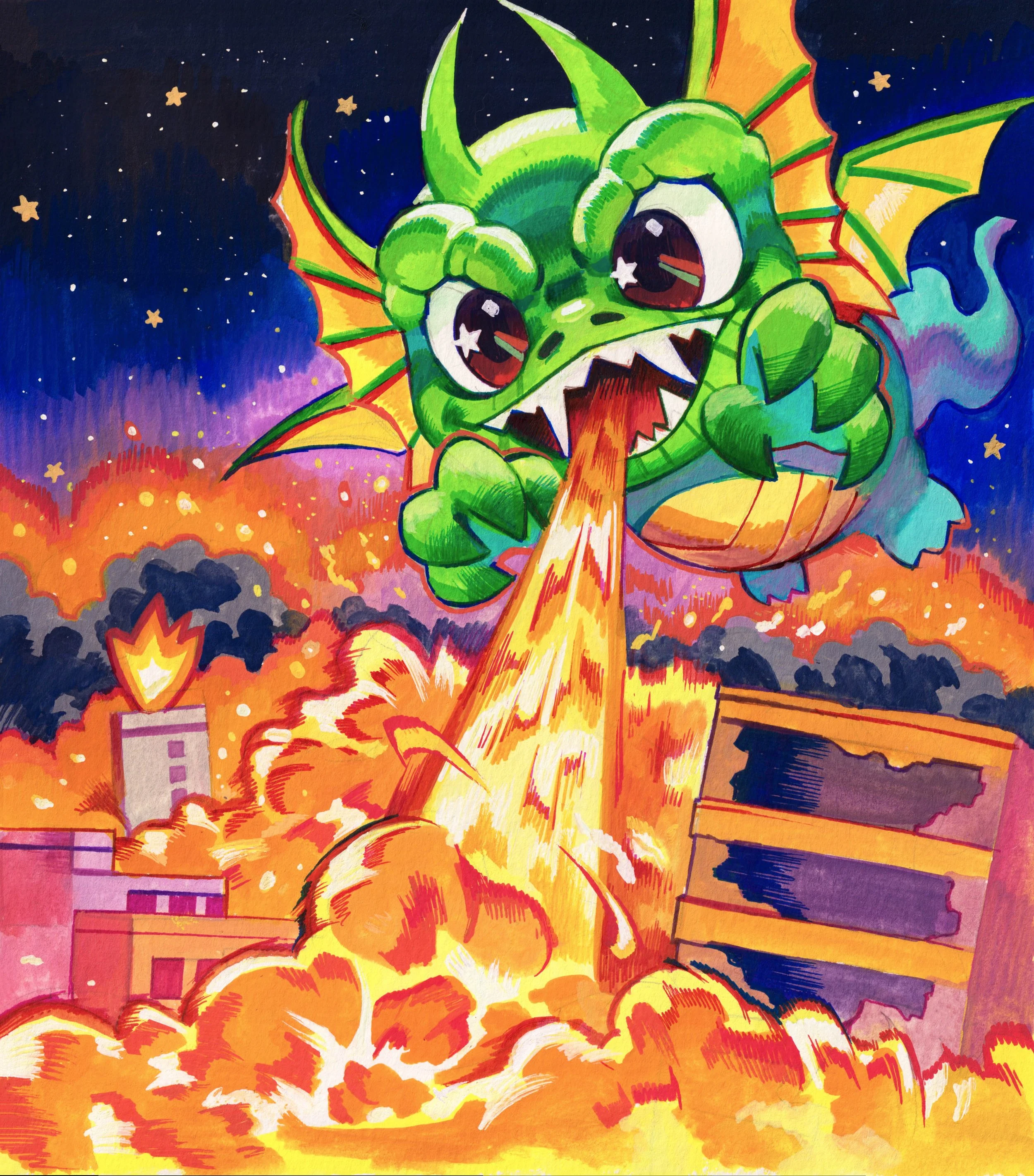 Chibi Dragon Breath (Rian Gonzales Variant)