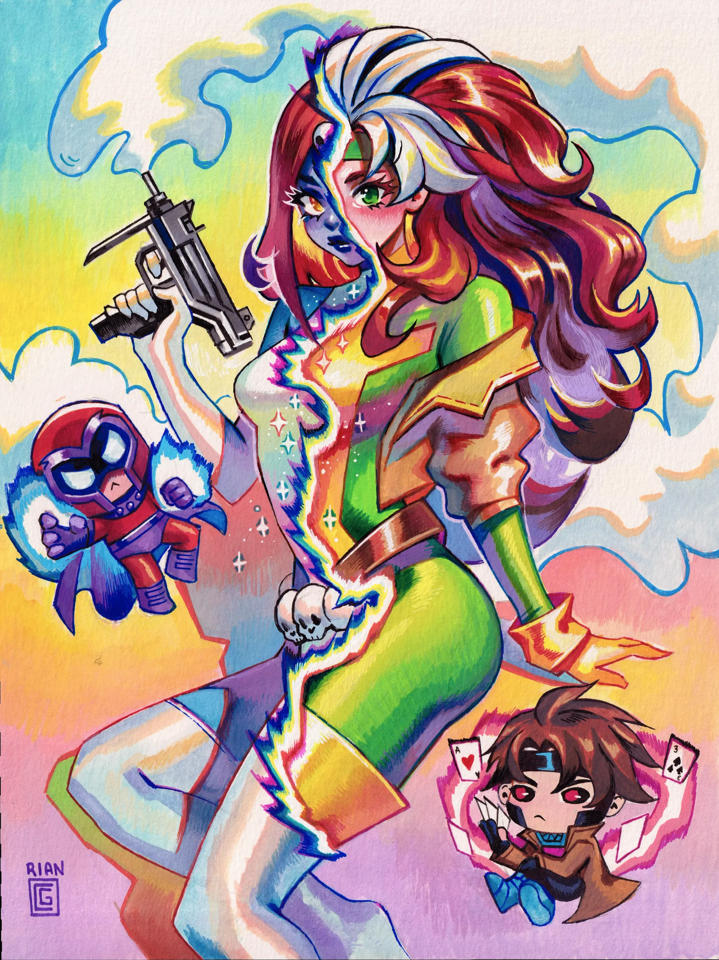 Mystique Transforming to Rogue