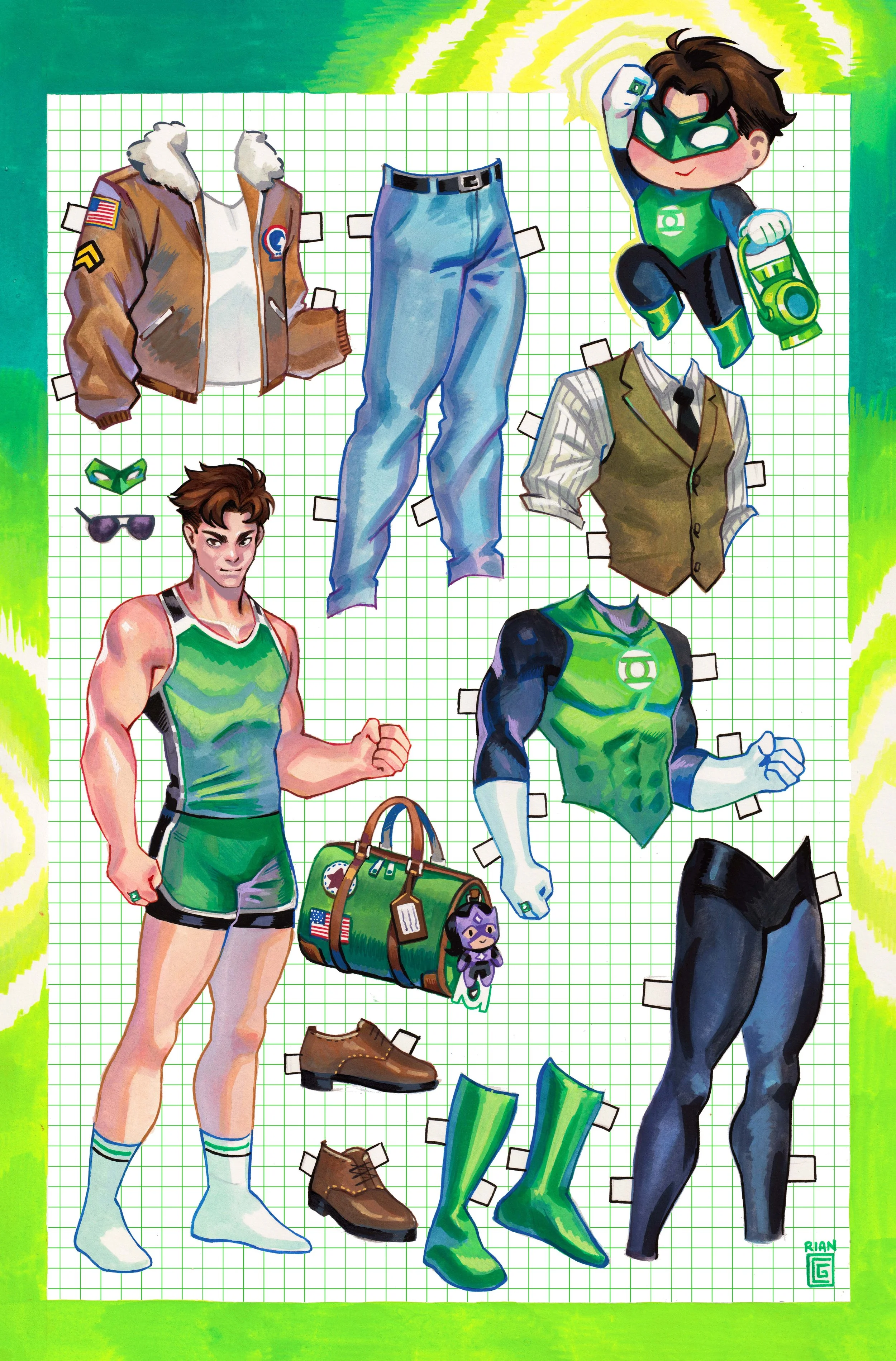 GREEN LANTERN CORPS #18 (Hal Jordan Paper Doll Cover)
