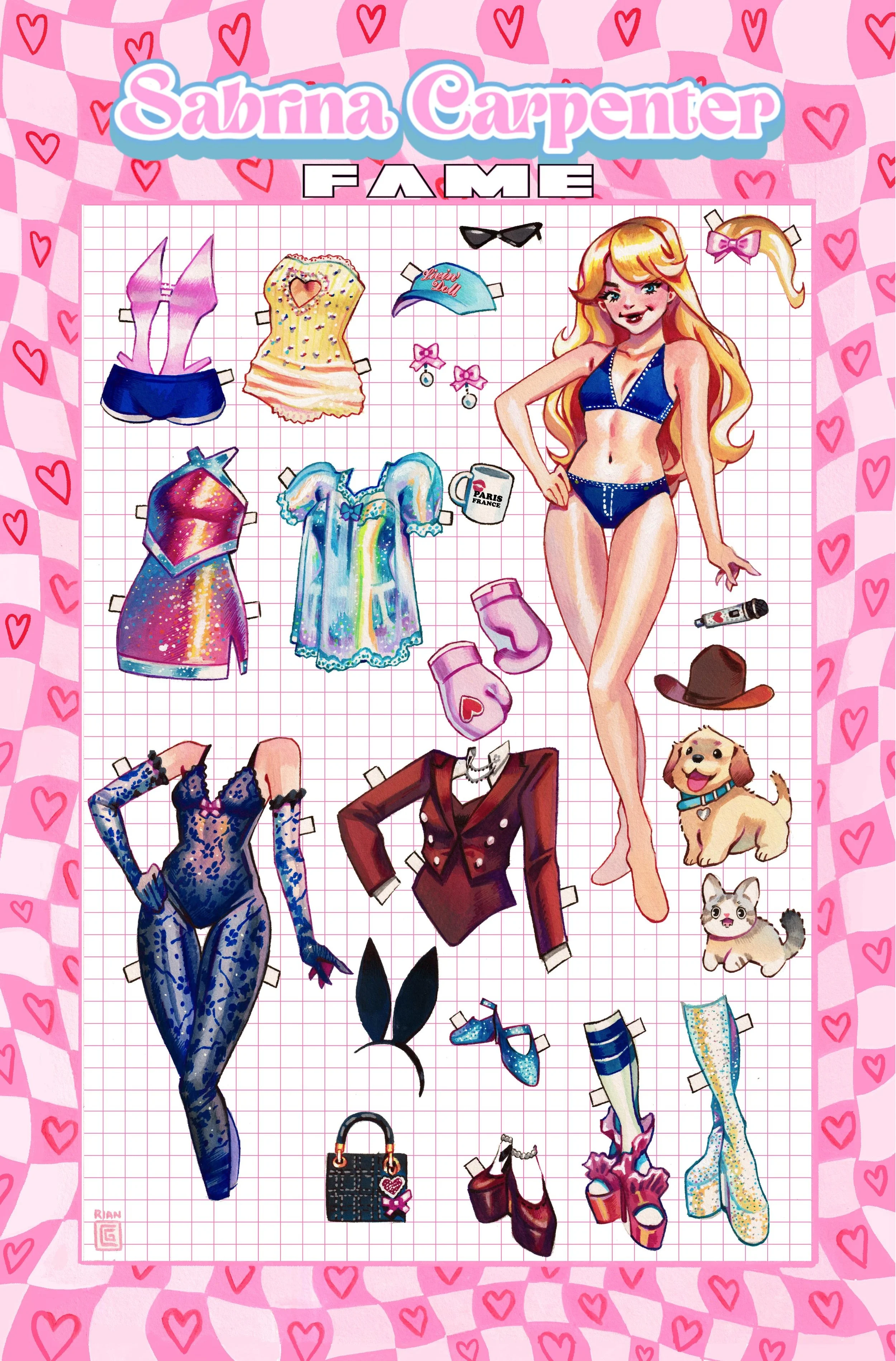 Sabrina Carpenter Paper Doll SGCC Exclusive Cover (Comic Grail Vault)