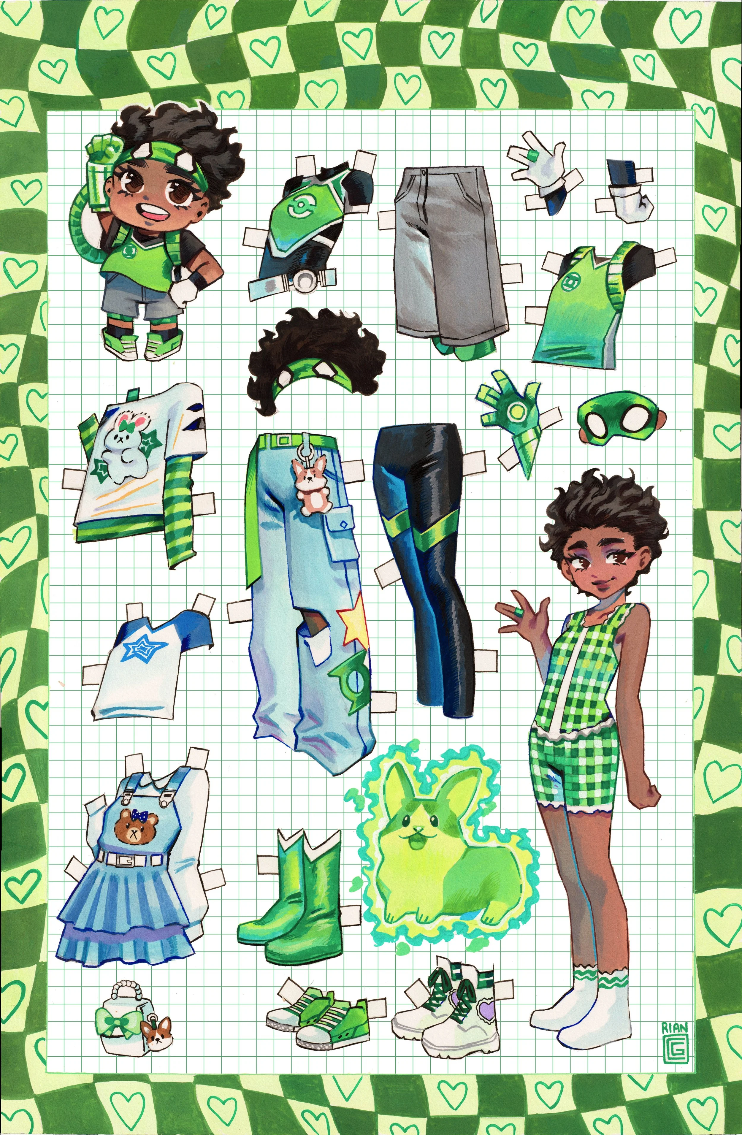 GREEN LANTERN CORPS #11 (Keli Paper Doll Cover)