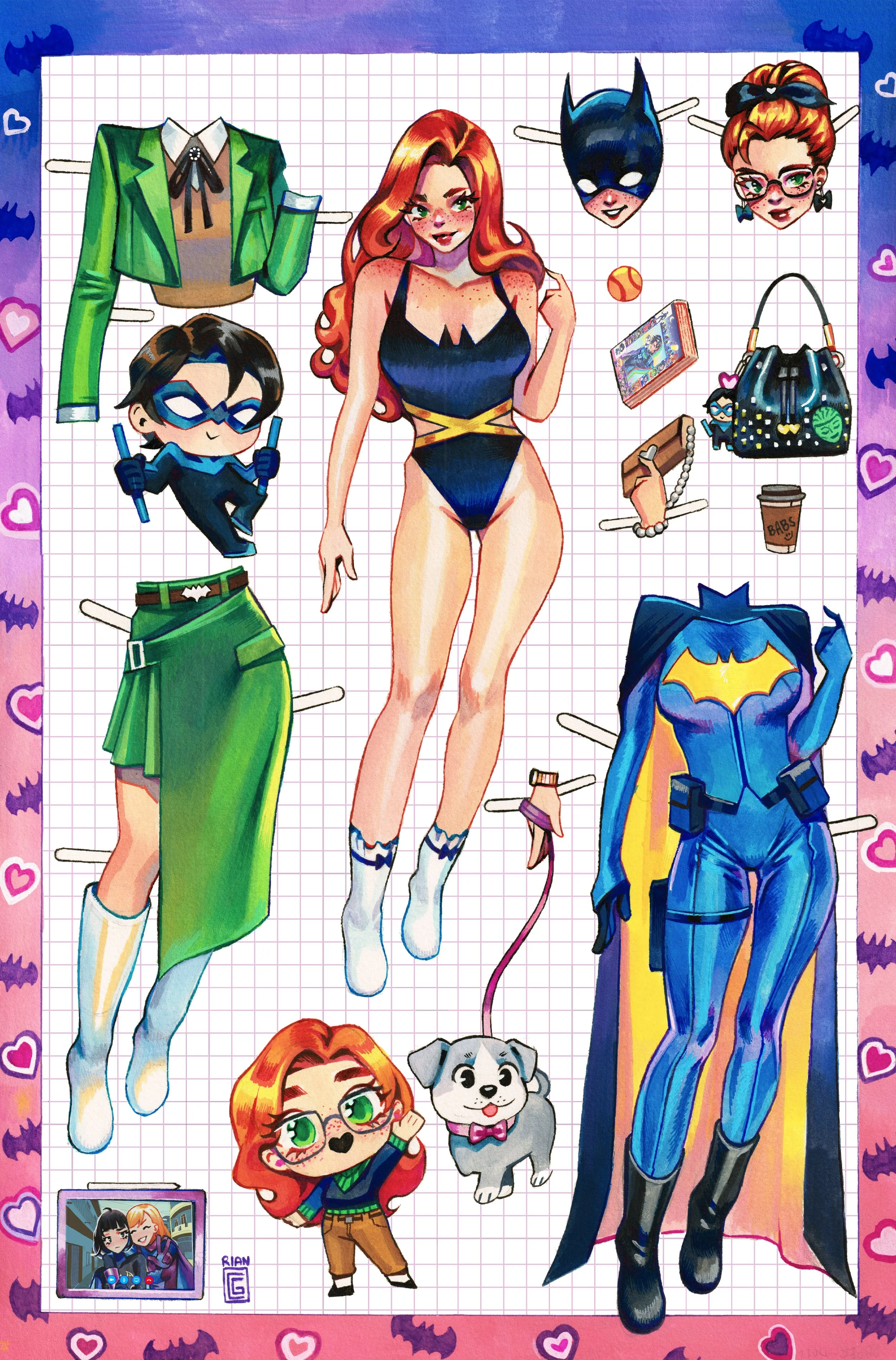 Birds of Prey #23 (Rian Gonzales Paper Doll Cover)