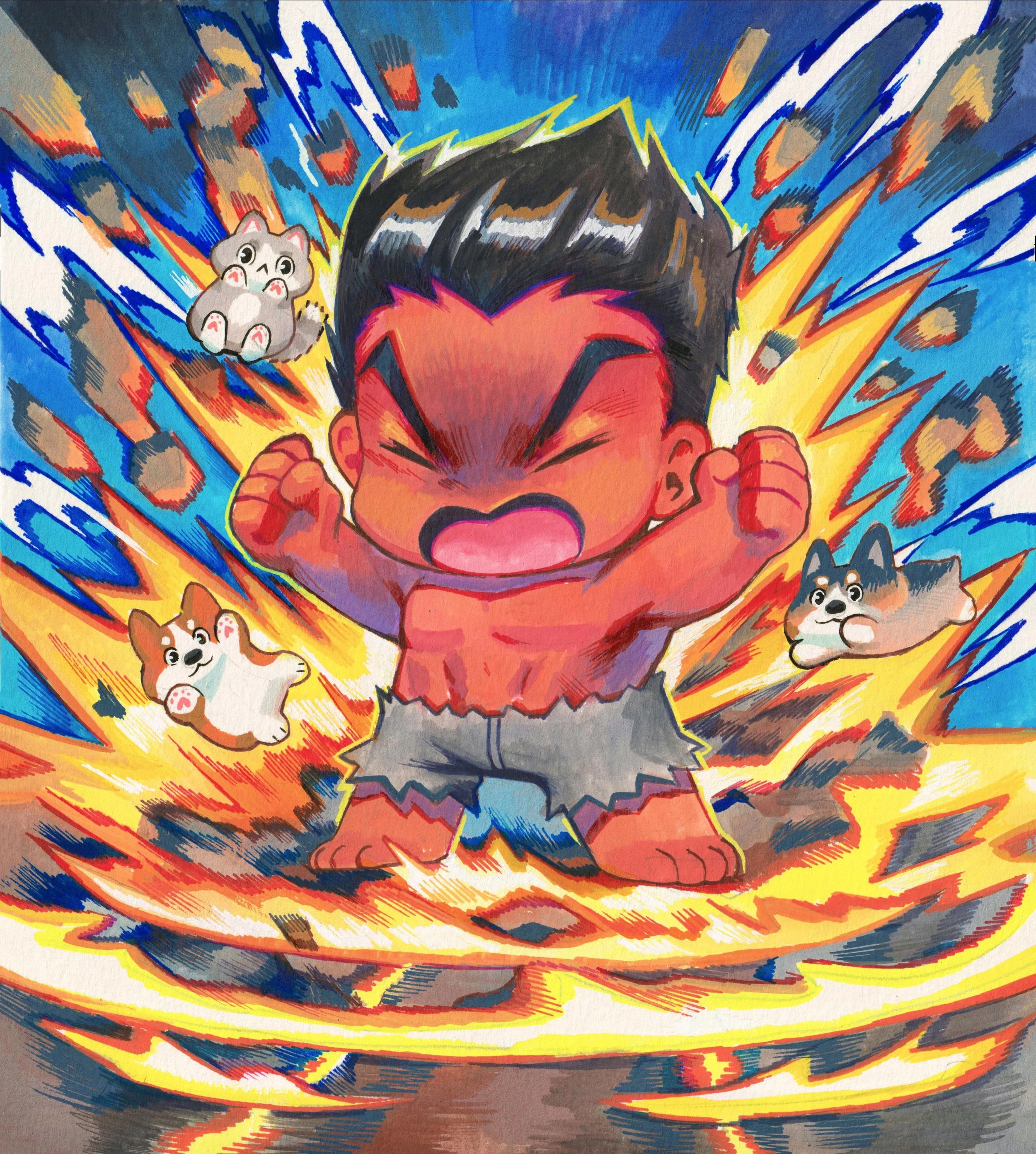 Chibi Red Hulk (Rian Gonzales Variant)