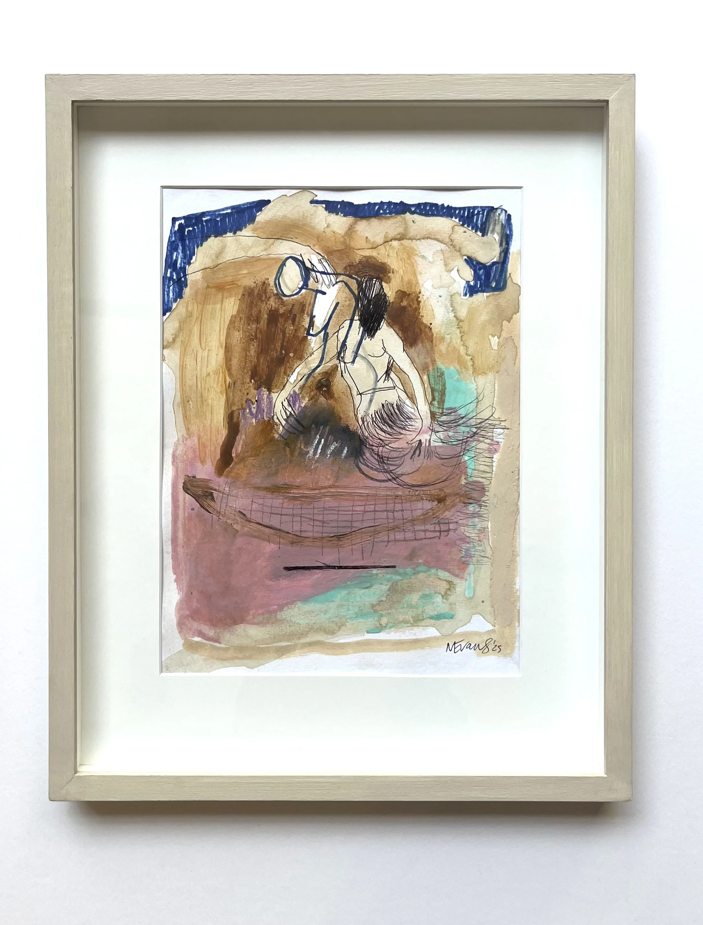 Quicksands, 2025, Acrylic, ink & water on hahnemuhle, 24cm x 32cm 