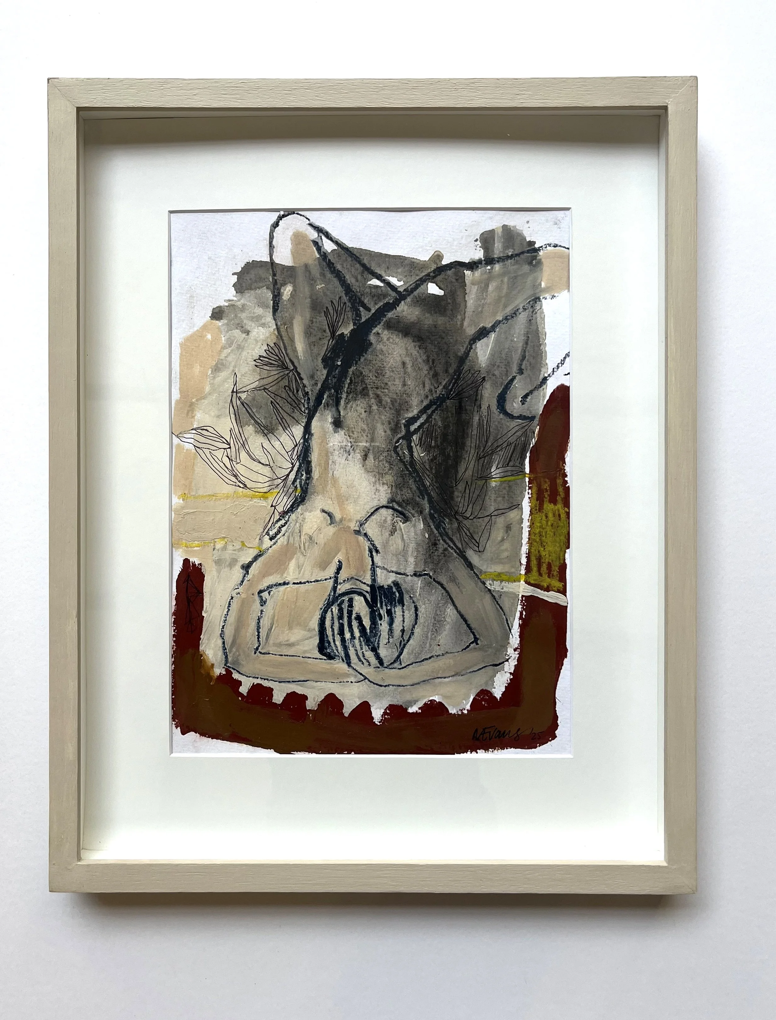 Be Like Water, 2025, Acrylic, ink & water on hahnemuhle, 24cm x 32cm 