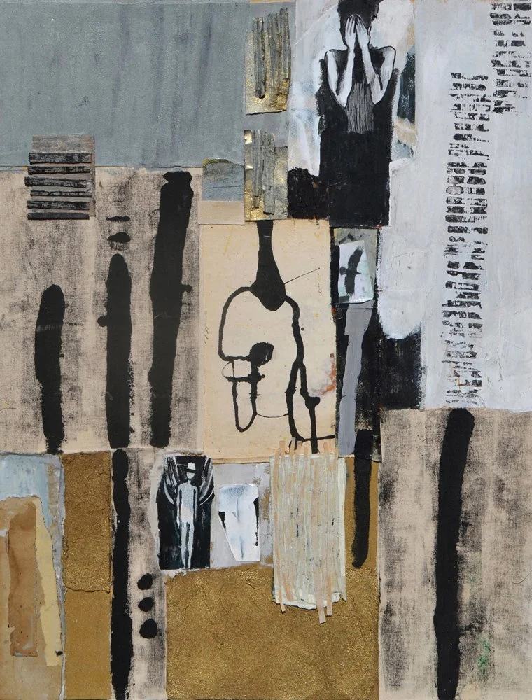 Echoes, 2017 
Mixed media collage on board
40cm x 60cm 