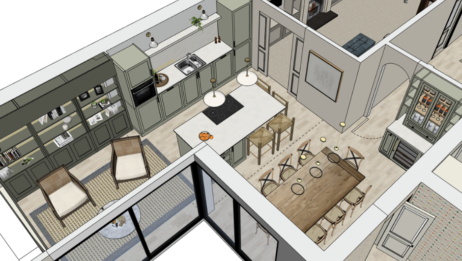 Full service interior design - Surrey - CAD concepts for space design