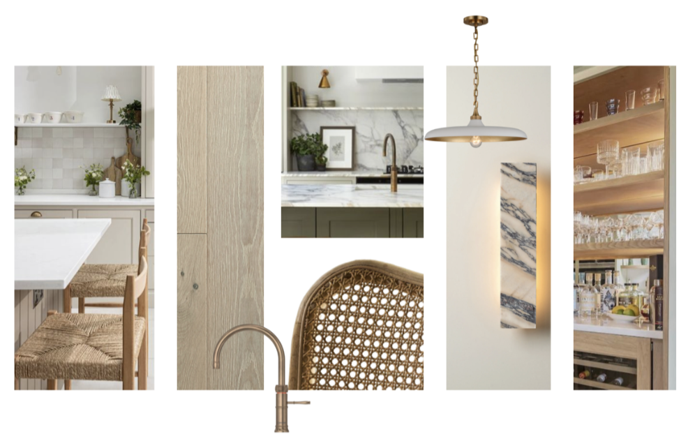 Full service interior design - Surrey - design concept moodboard for project.