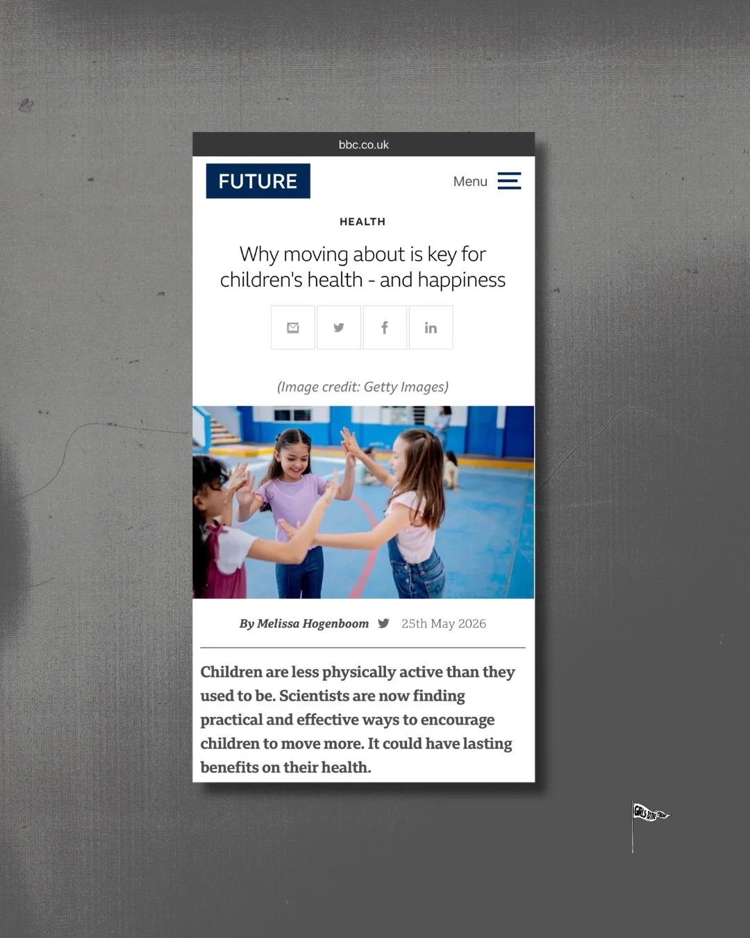 I am one of the scientists - just being a girl in STEM advocating for more youth voice in physical activity.