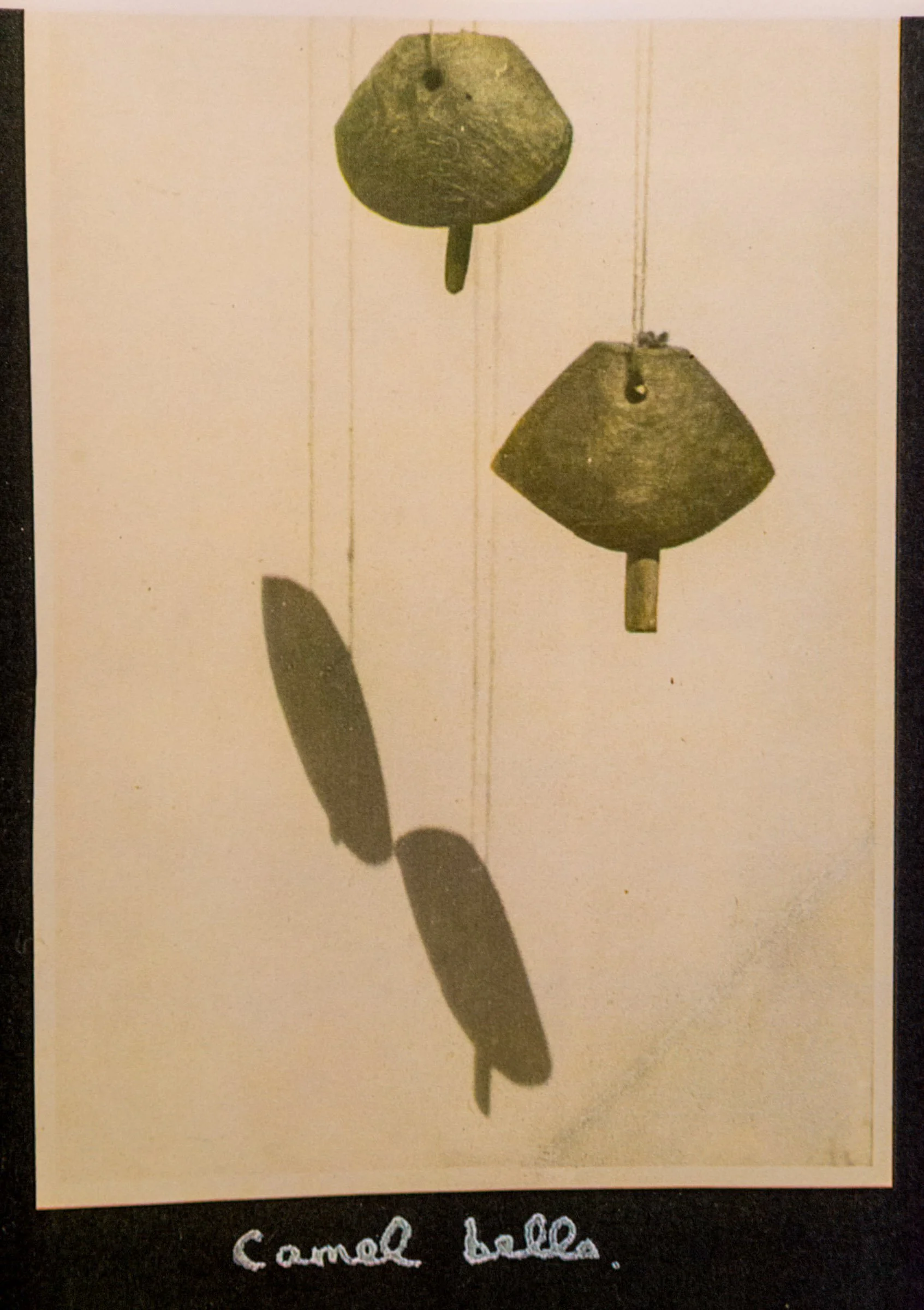 An archive photograph of camel bells, by Kenneth Rossi, 1945-1948