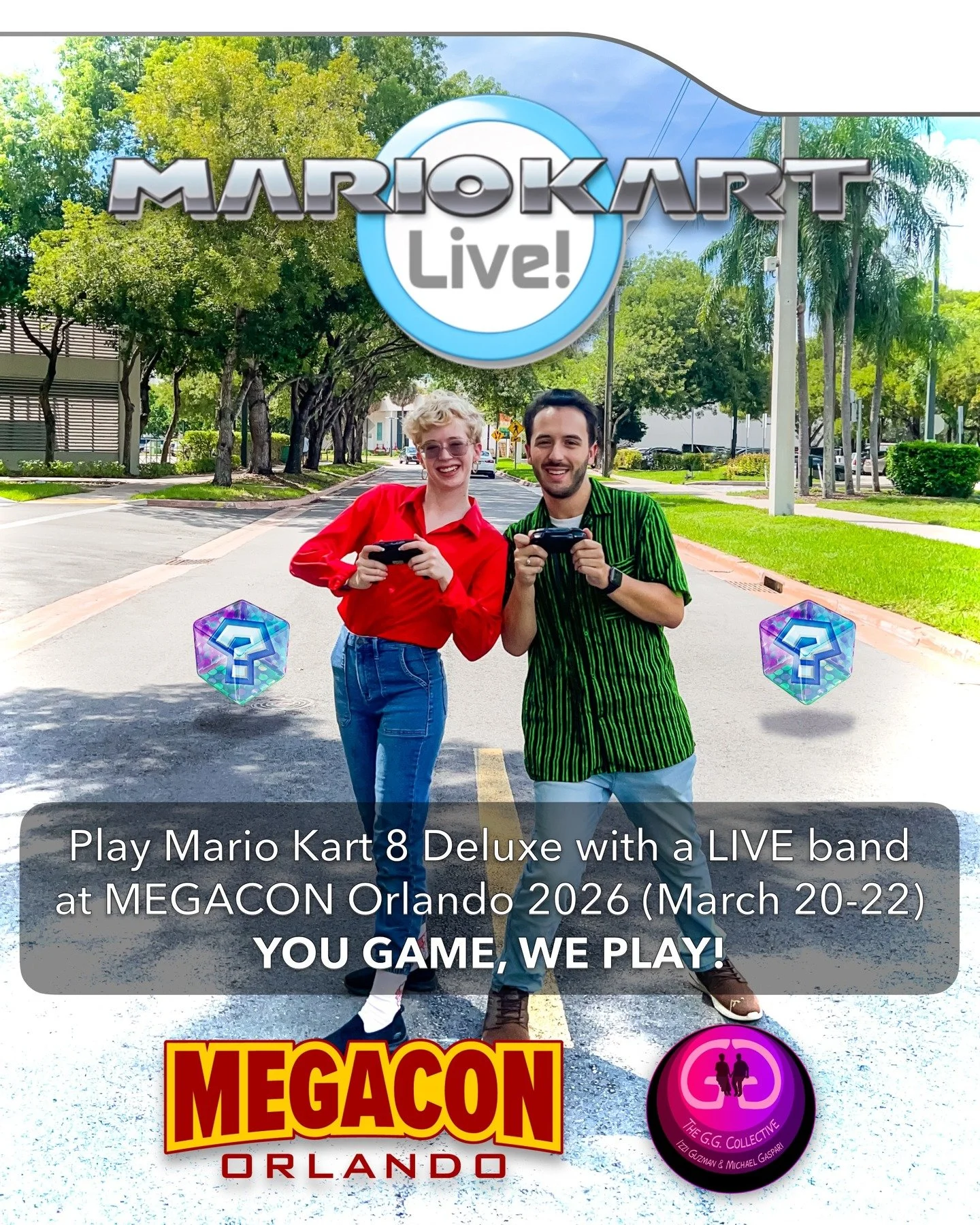 🎮🎺 3... 2... 1... GO!! Mario Kart Live is coming to @megaconorlando from March 20th to the 22nd! We are super excited to bring this event to such a huge gaming convention! Here is the roster of musicians joining us: 

@izzimakesmusic - Conductor 🎼