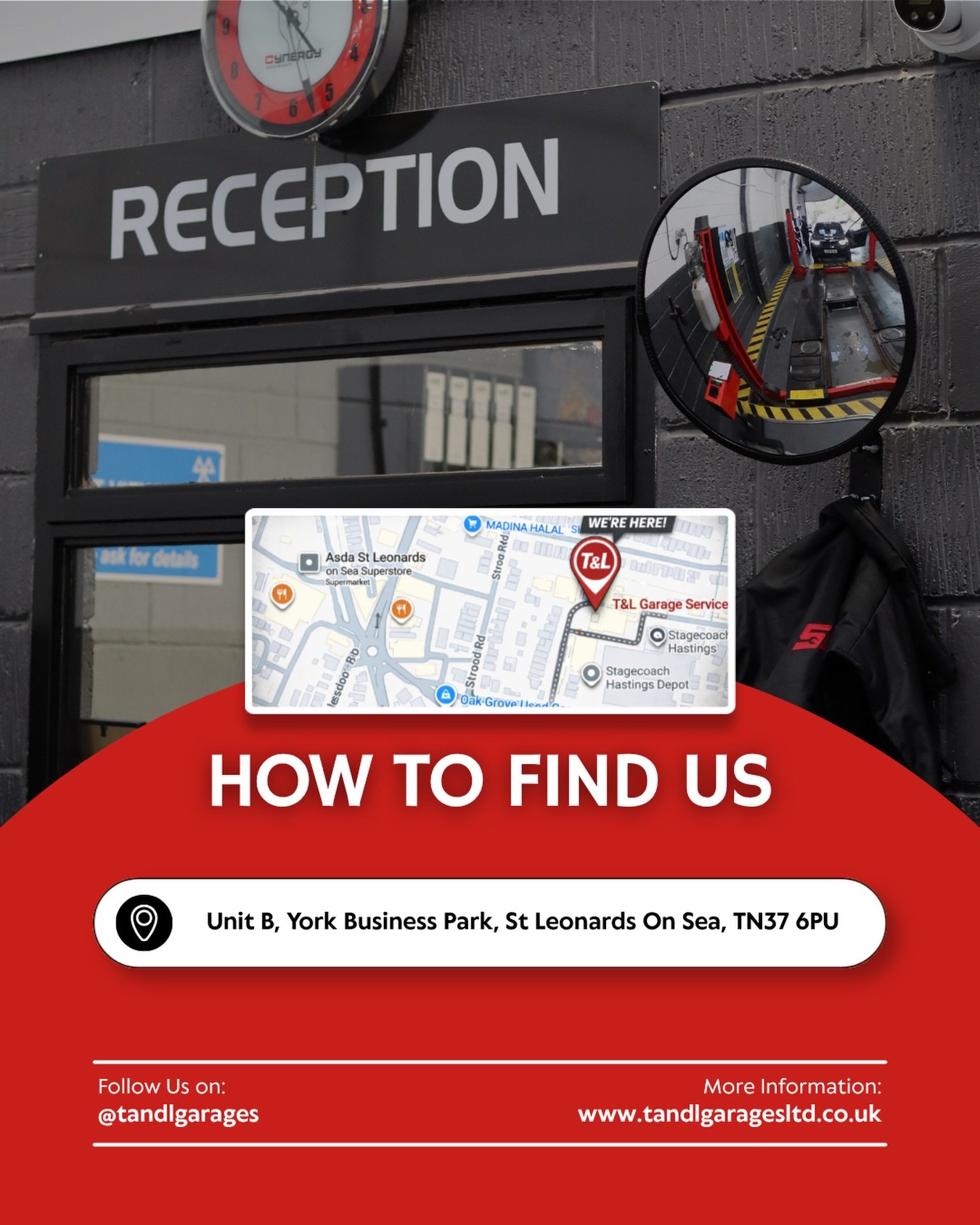 Lost? Not anymore 🚘

Follow the map, look for our sign, and you&rsquo;ll be at T&amp;L Garage Services. 

☎️ 01424 612784 - Give us a call to get booked in!

#Hastingsgarage #CarRepairs #CarMOT