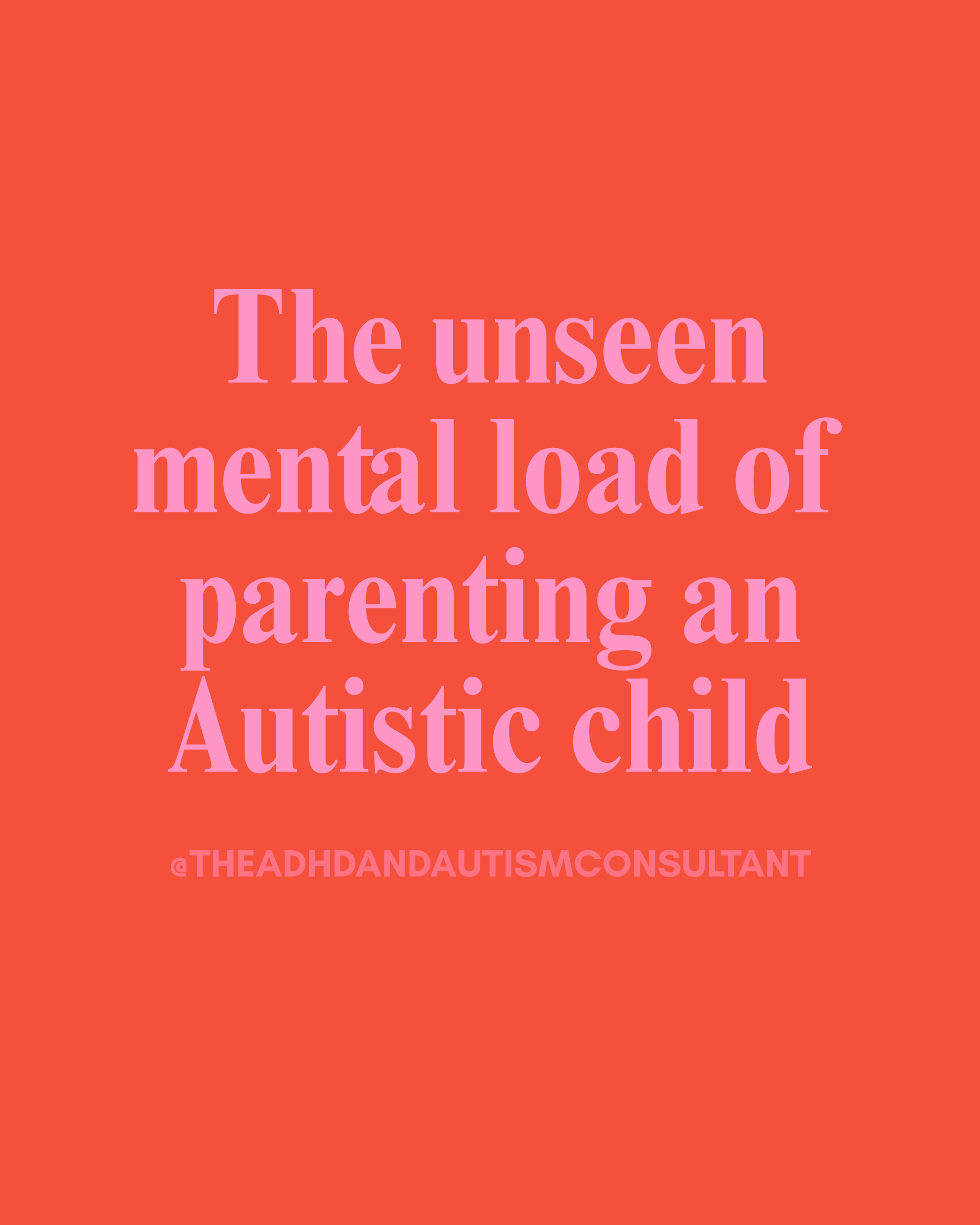 The mental load of neurodivergent motherhood.