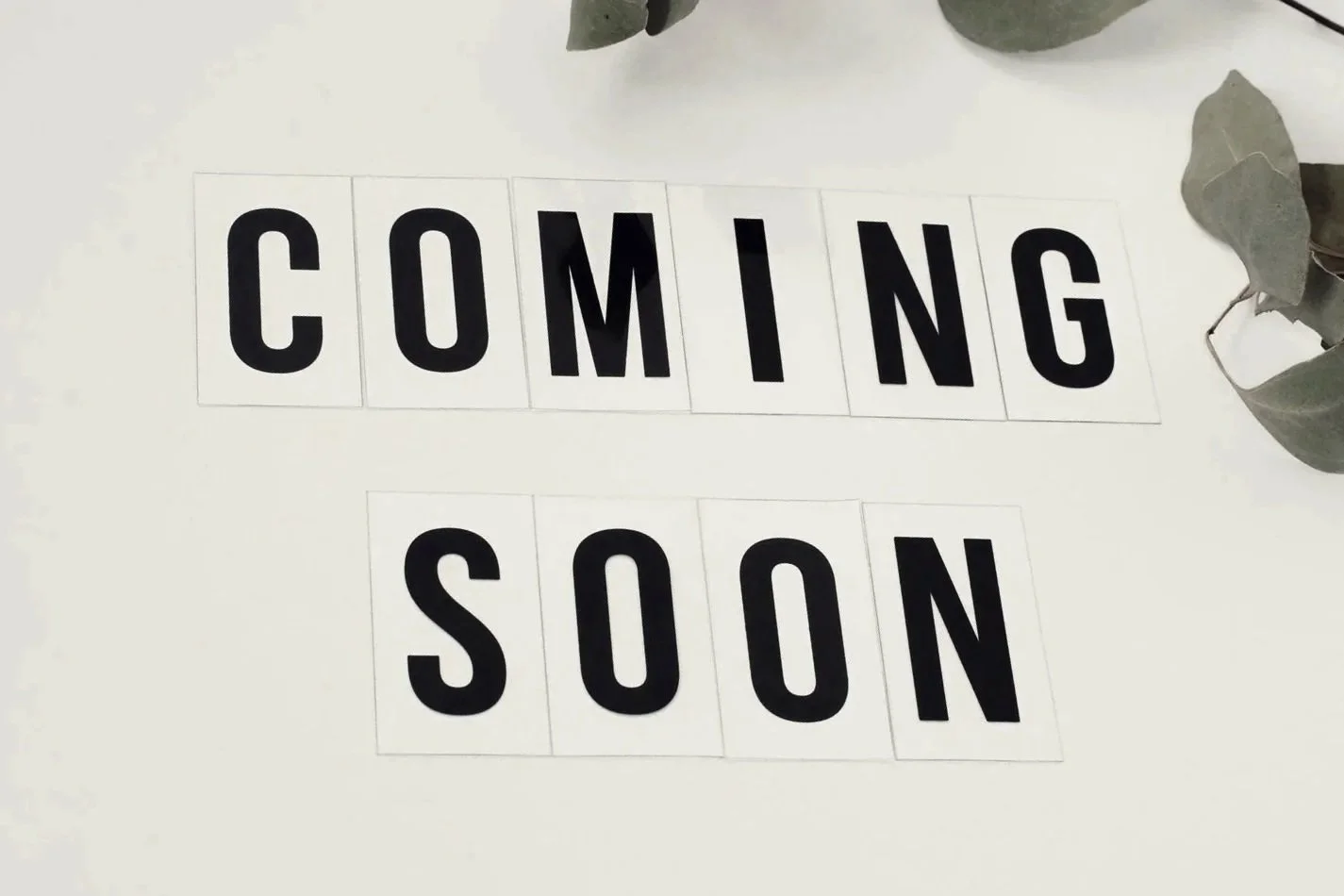 Coming soon text for new music