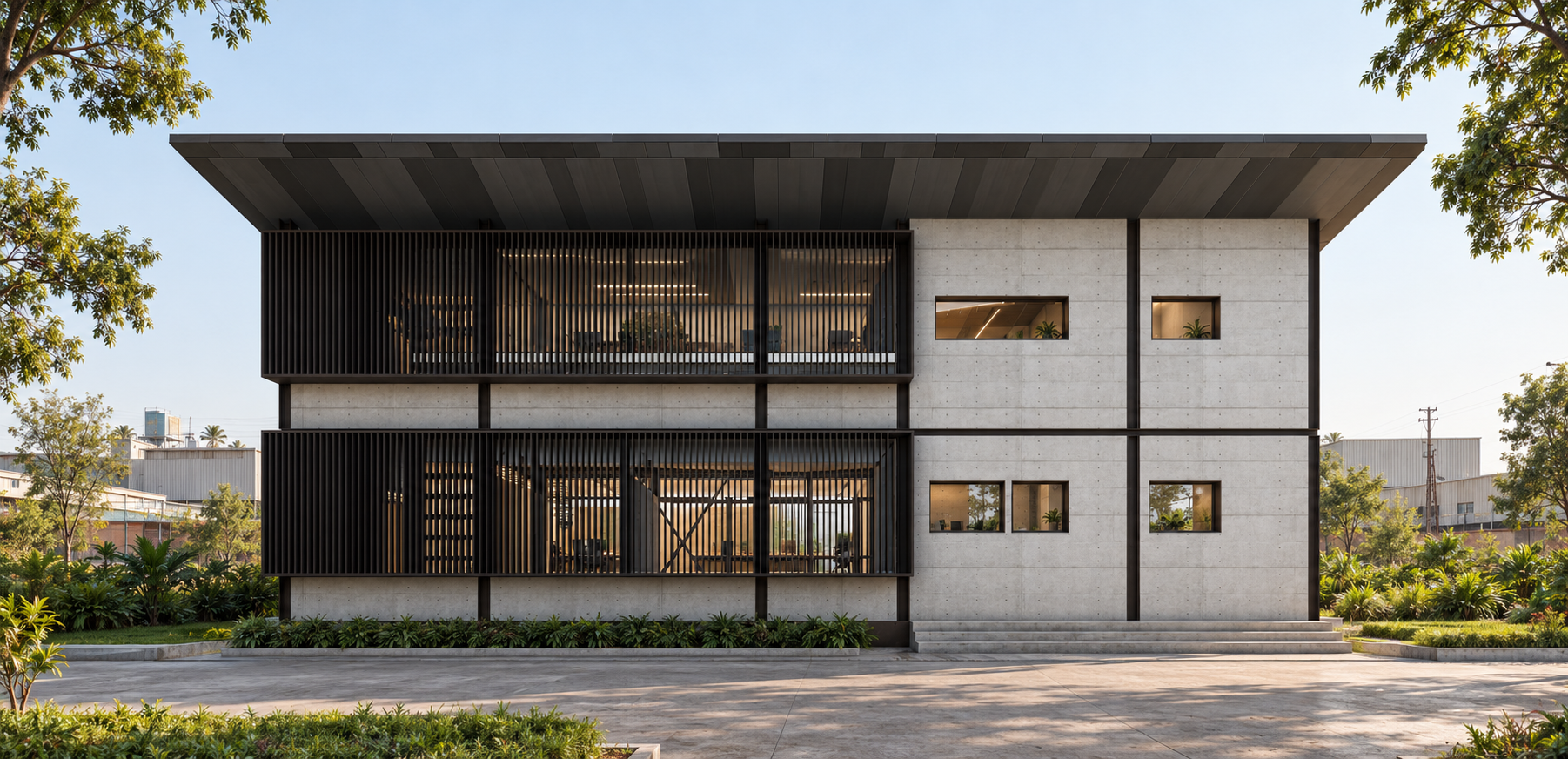 Ballari Steelworks Office in Green Oasis.png