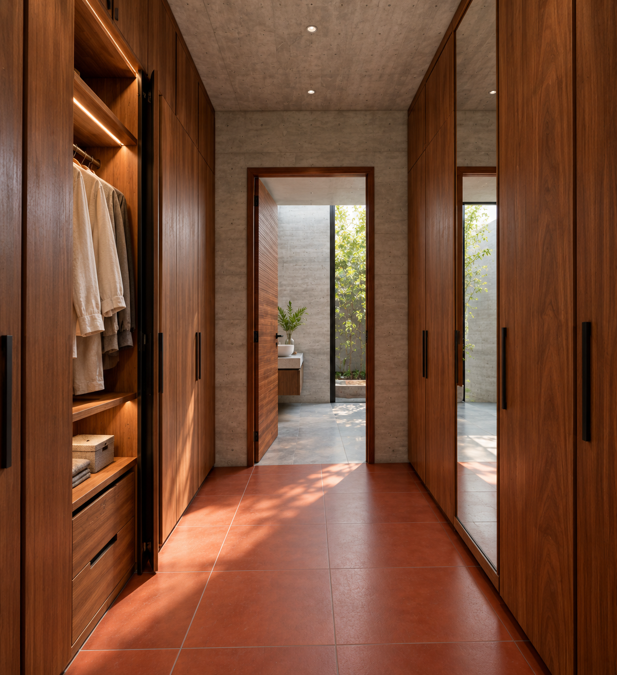 Warm teak wardrobe beneath a lightwell-10.png