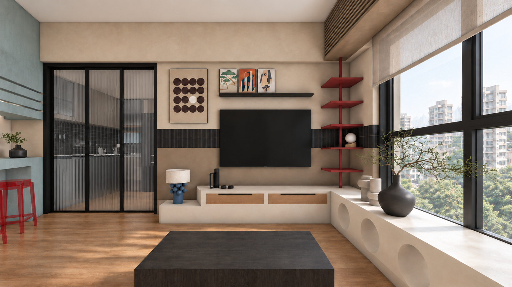 Fluted glass kitchen with matte black tile-4.png