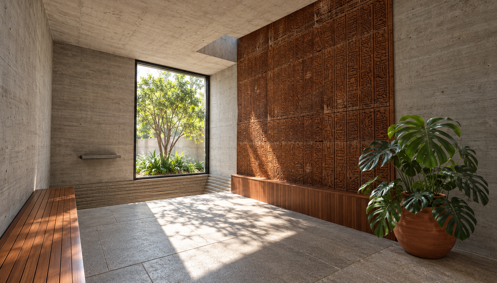 Concrete meditation room with carved timber-7.png