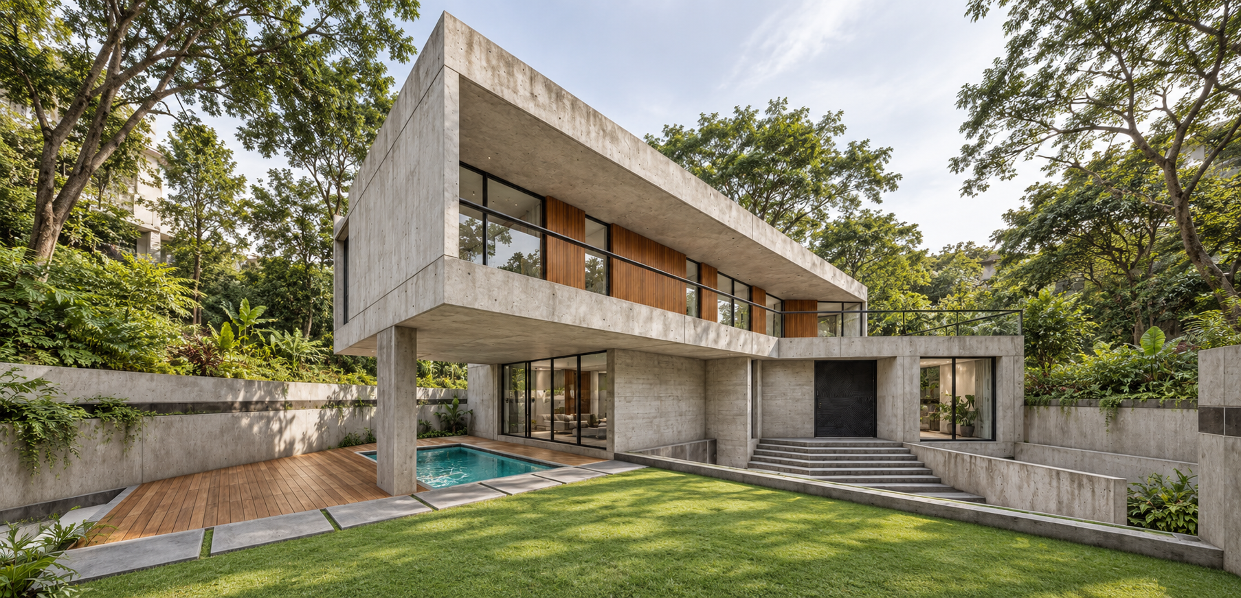 Cantilevered Concrete House in Bangalore.png