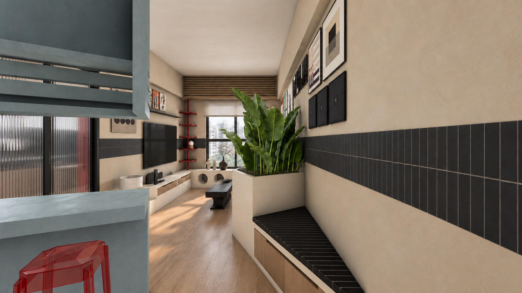 Blue suspended volume, matte black tiles-12.png