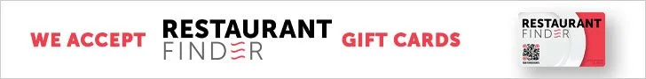 We accept Restaurant Finder Gift Cards
