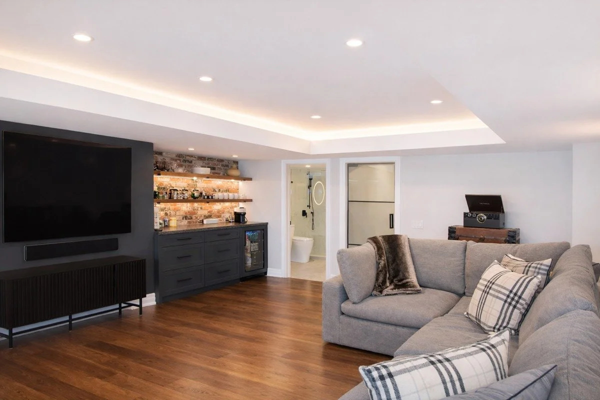 Over 1,000 square feet of untapped potential &mdash; fully transformed.

This basement was completely reimagined for family time, entertaining, and unforgettable nights &mdash; highlighted by a custom speakeasy that&rsquo;s already become the favouri