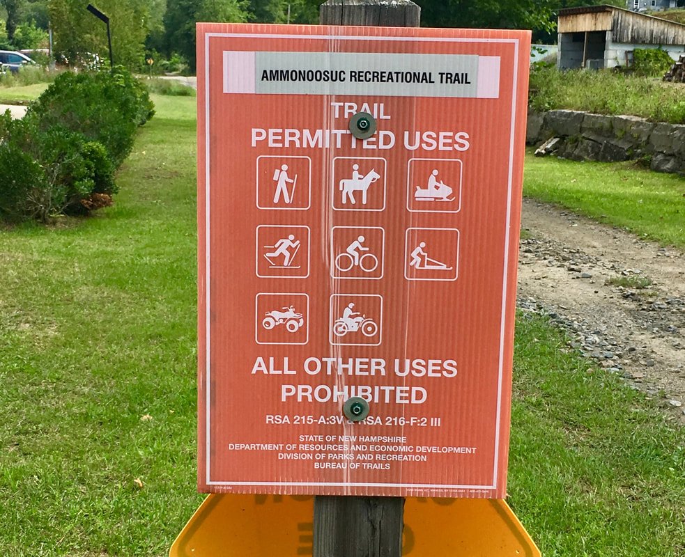 Everybody welcome on the Ammonoosuc Rail Trail.