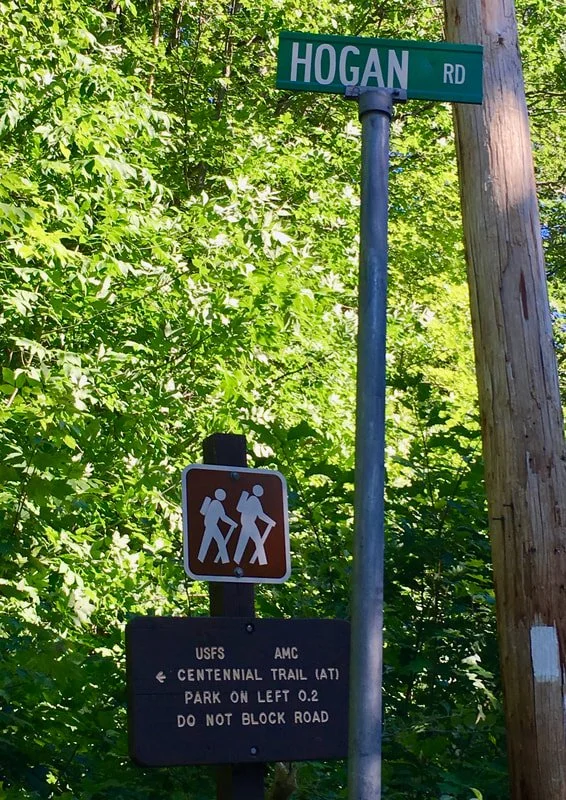 Junction of Hogan Road, North Road and the Appalachian Trail
