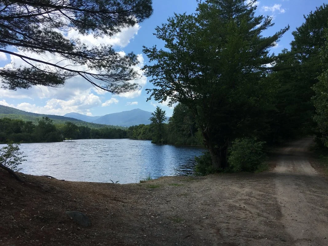 Riding along the Androscoggin River on Hogan Road in Shelburne