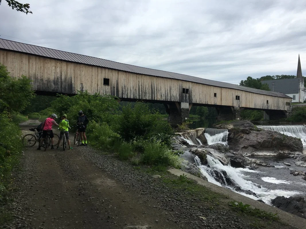 The Bath Covered Bridge and the Dam Falls.