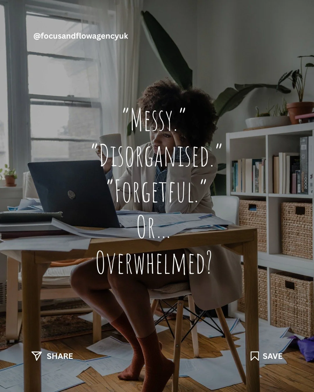 Have you every felt that the way you work is frowned upon or that you aren't taken seriously because of your messiness?

Do you have employees that seem to do their job ok but are so messy or late, scatty and don't seem to be on top of everything?

D
