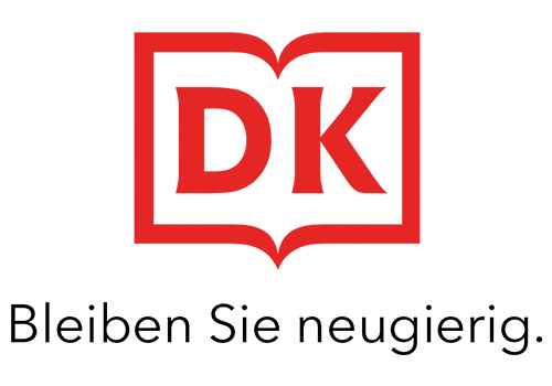 Logo mit rotem Hintergrund und schwarzem Text, der in einer geschwungenen Linie geschrieben ist.