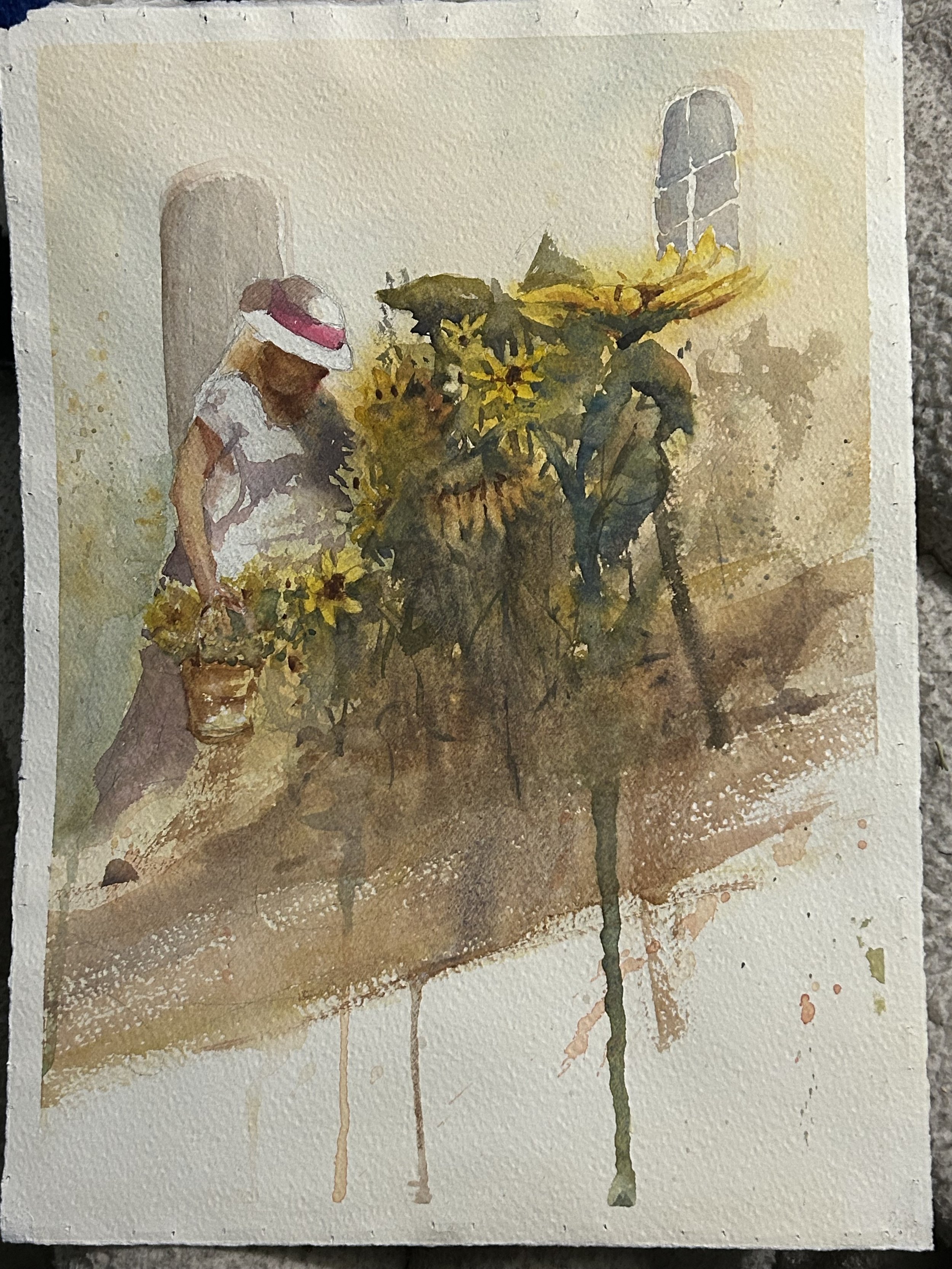 Untitled, Watercolor on paper. Approx 12x12. 2025