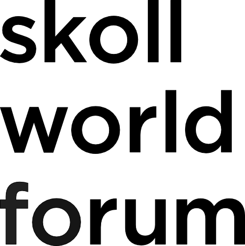 Skoll World Forum logo, each word stacked on top of one another