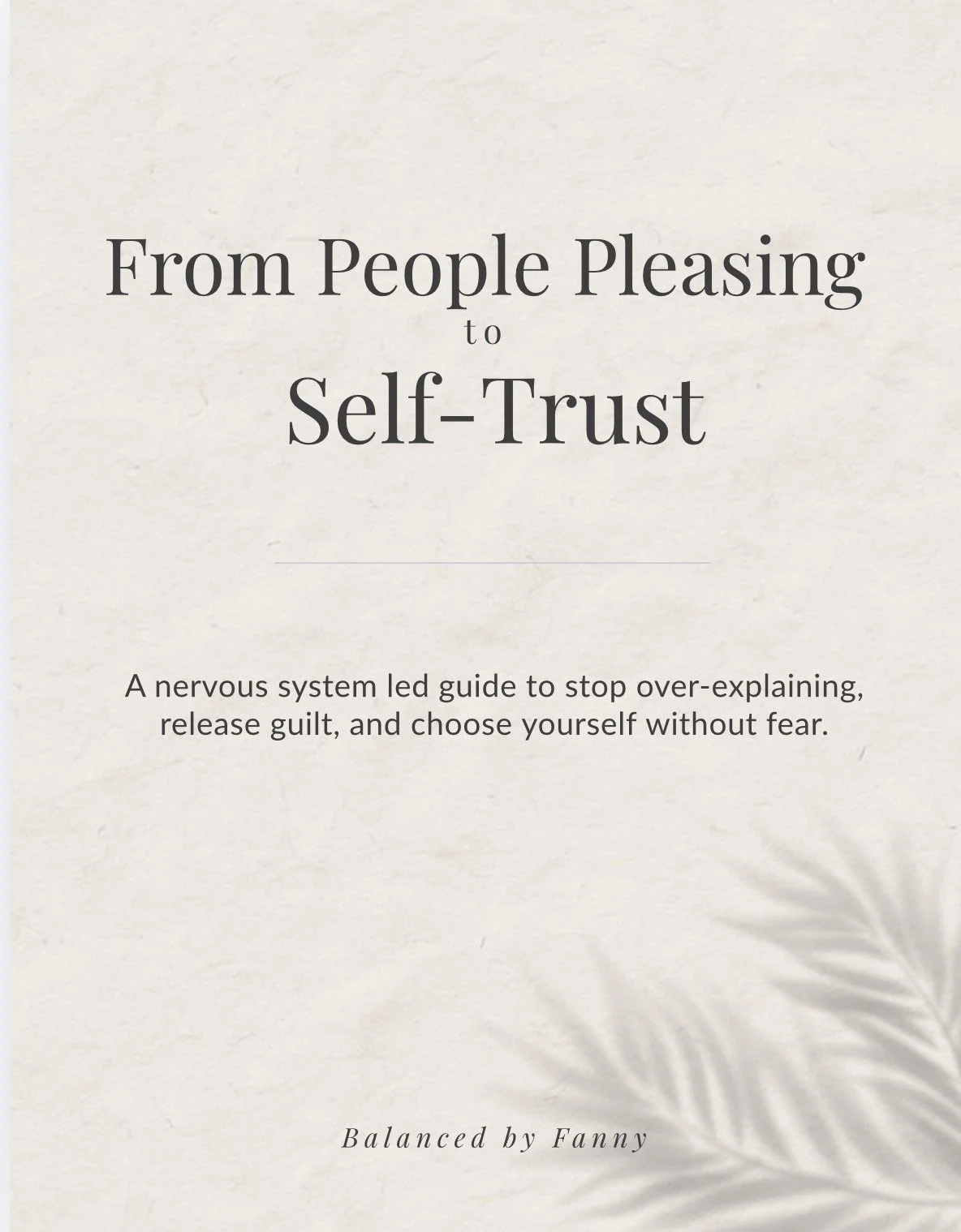 People Pleasing Workbook