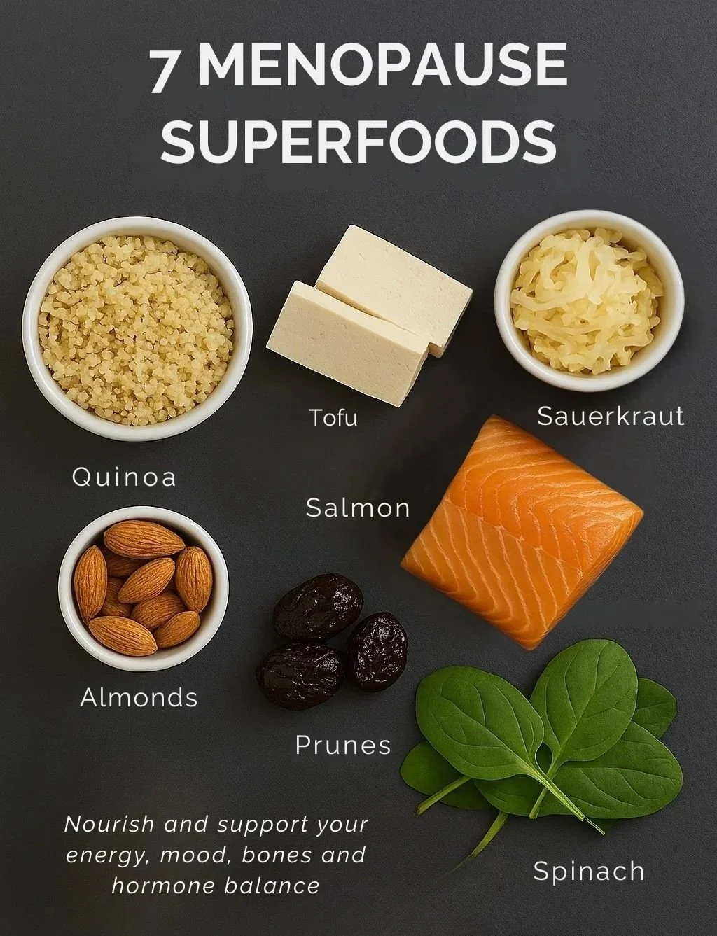 7 Menopause Superfoods to Support Energy, Mood, Bones and Hormone Balance